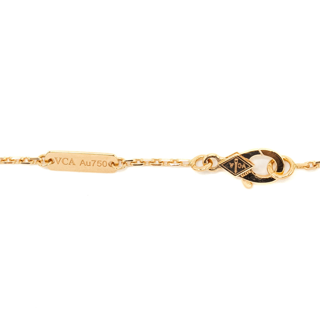 VAN CLEEF & ARPELS 2023 ALHAMBRA HOLIDAY LIMITED PENDANT SILVER OBSIDIAN ROSE GOLD DIAMOND