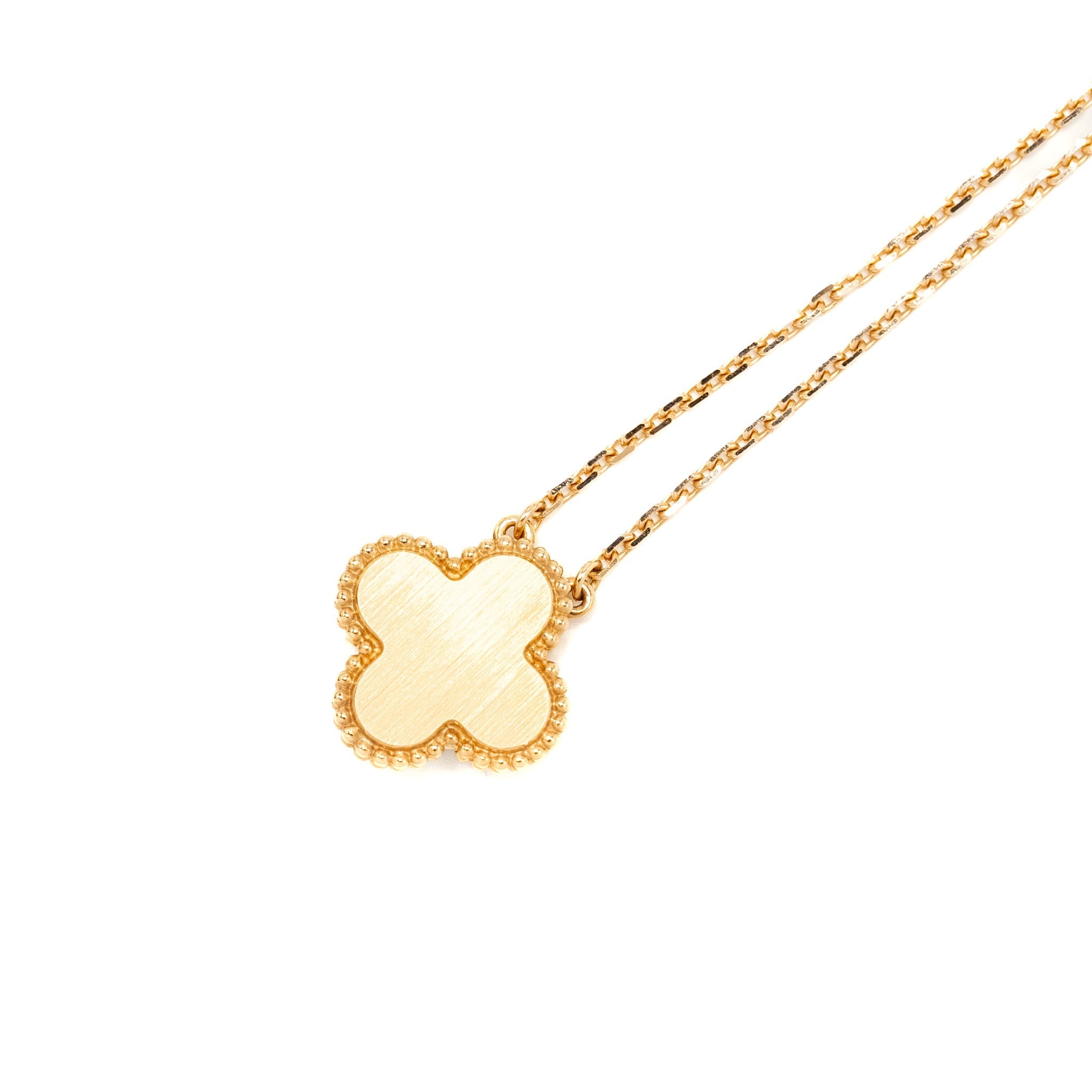 VAN CLEEF & ARPELS 2023 ALHAMBRA HOLIDAY LIMITED PENDANT SILVER OBSIDIAN ROSE GOLD DIAMOND
