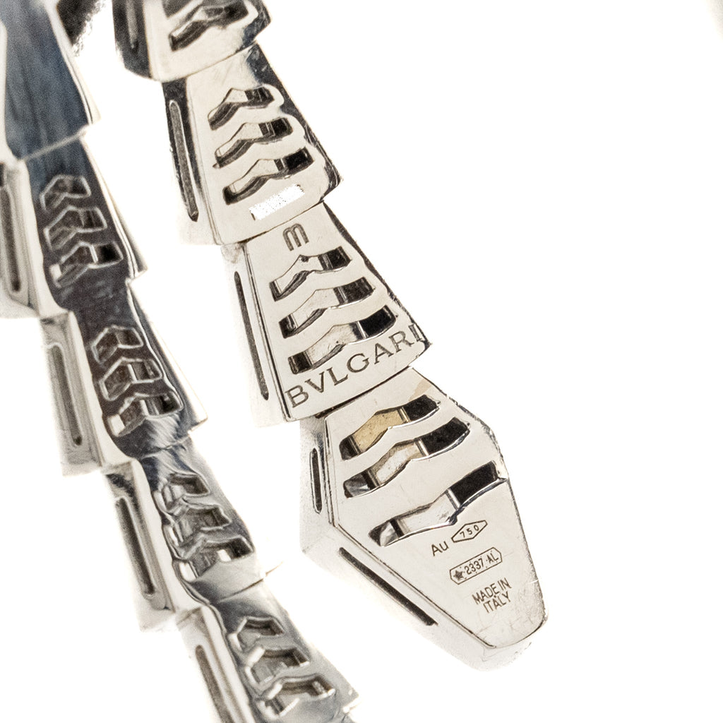 BVLGARI SERPENTI VIPER BRACELET 18KT WHITE GOLD, PAVED DIAMONDS