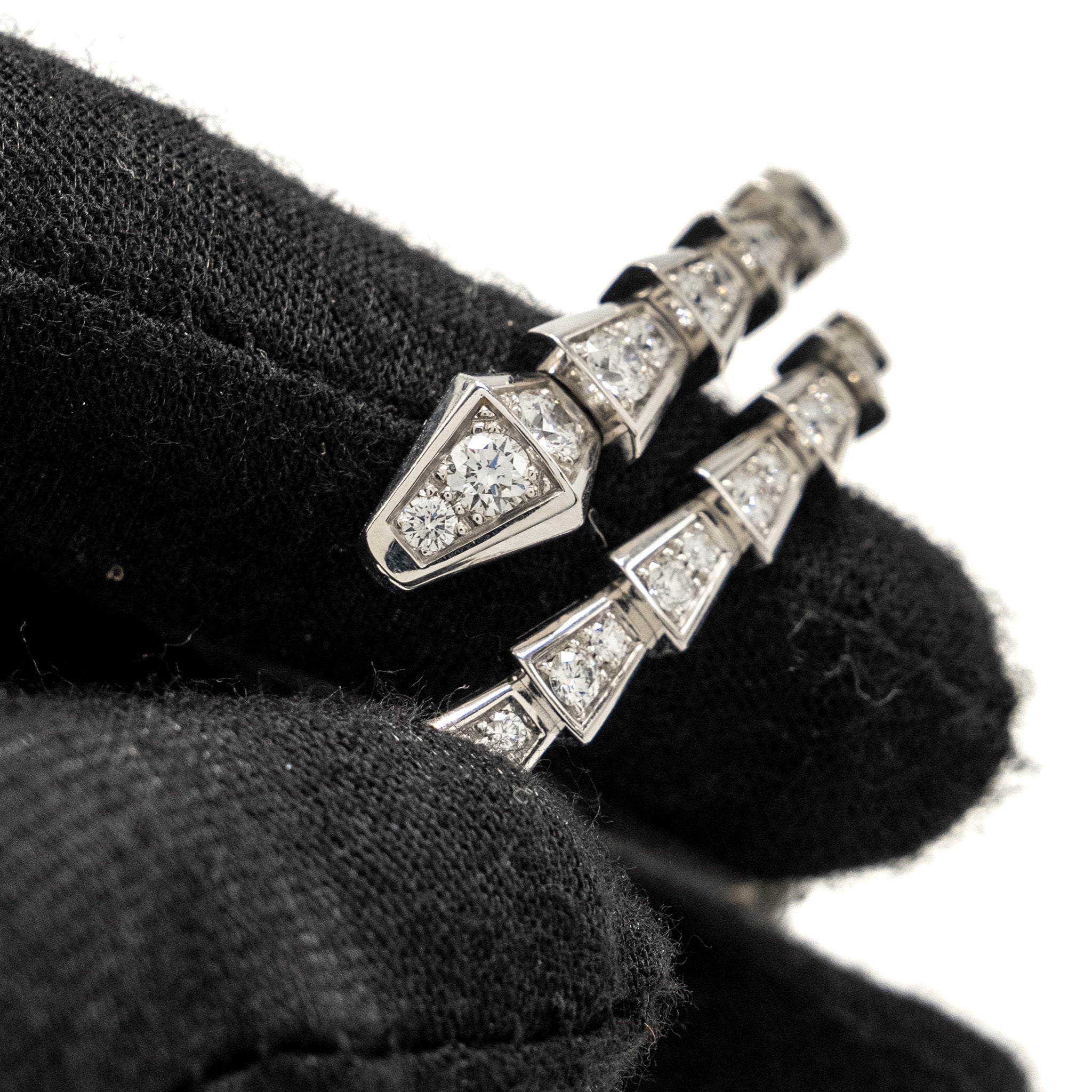 BVLGARI SERPENTI VIPER BRACELET 18KT WHITE GOLD, PAVED DIAMONDS