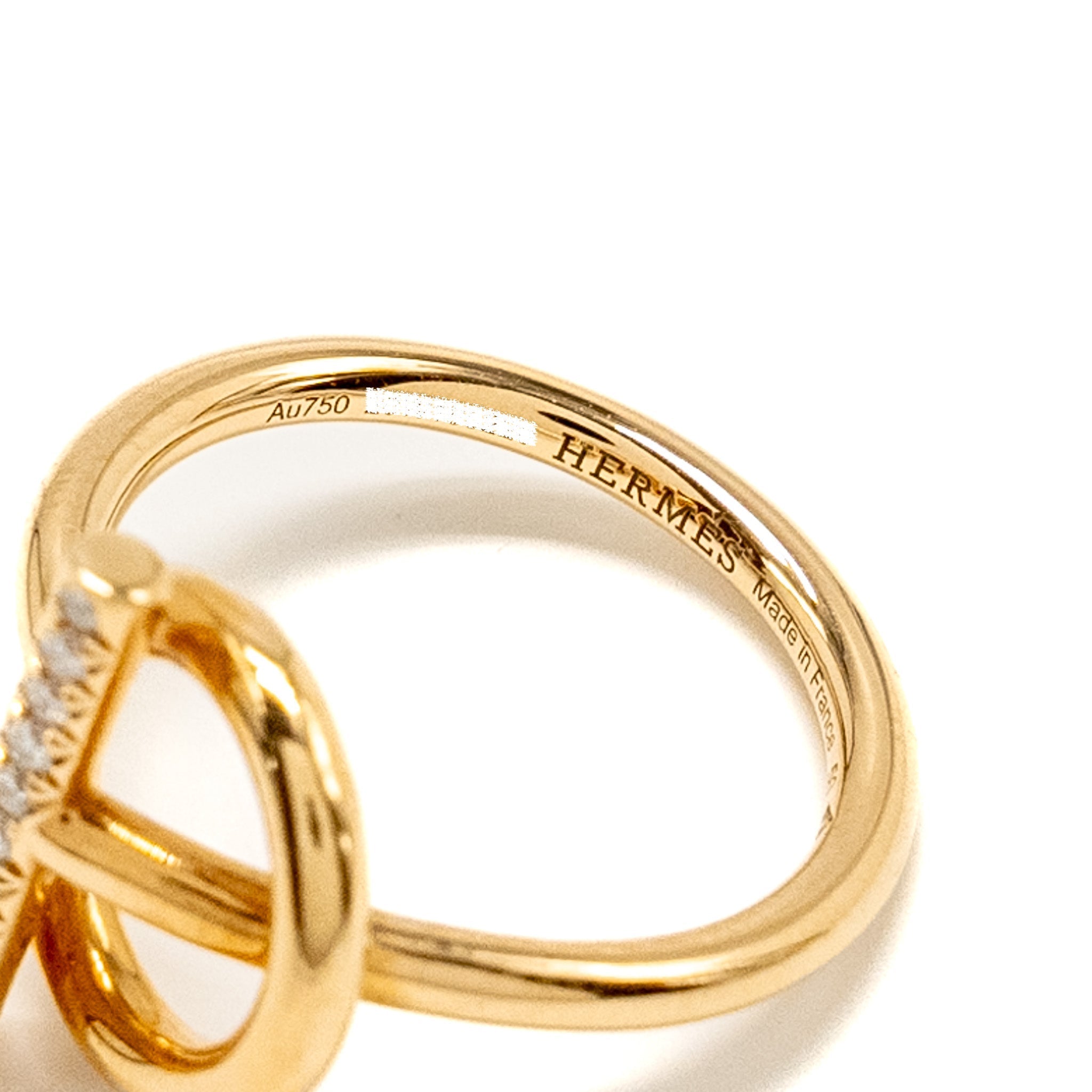HERMES ECHAPPEE RING ROSE GOLD, DIAMONDS