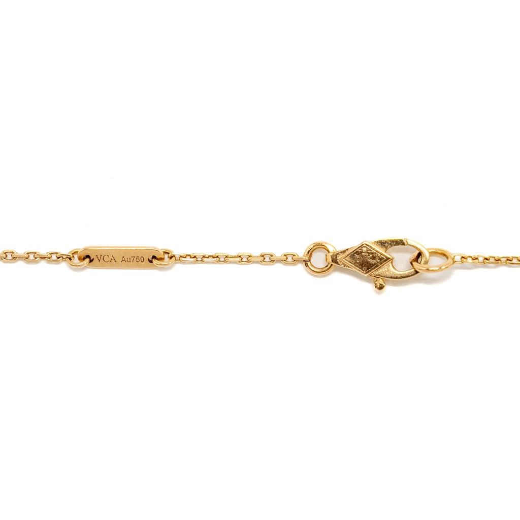 VAN CLEEF & ARPELS SWEET ALHAMBRA PENDANT CARNELIAN ROSE GOLD