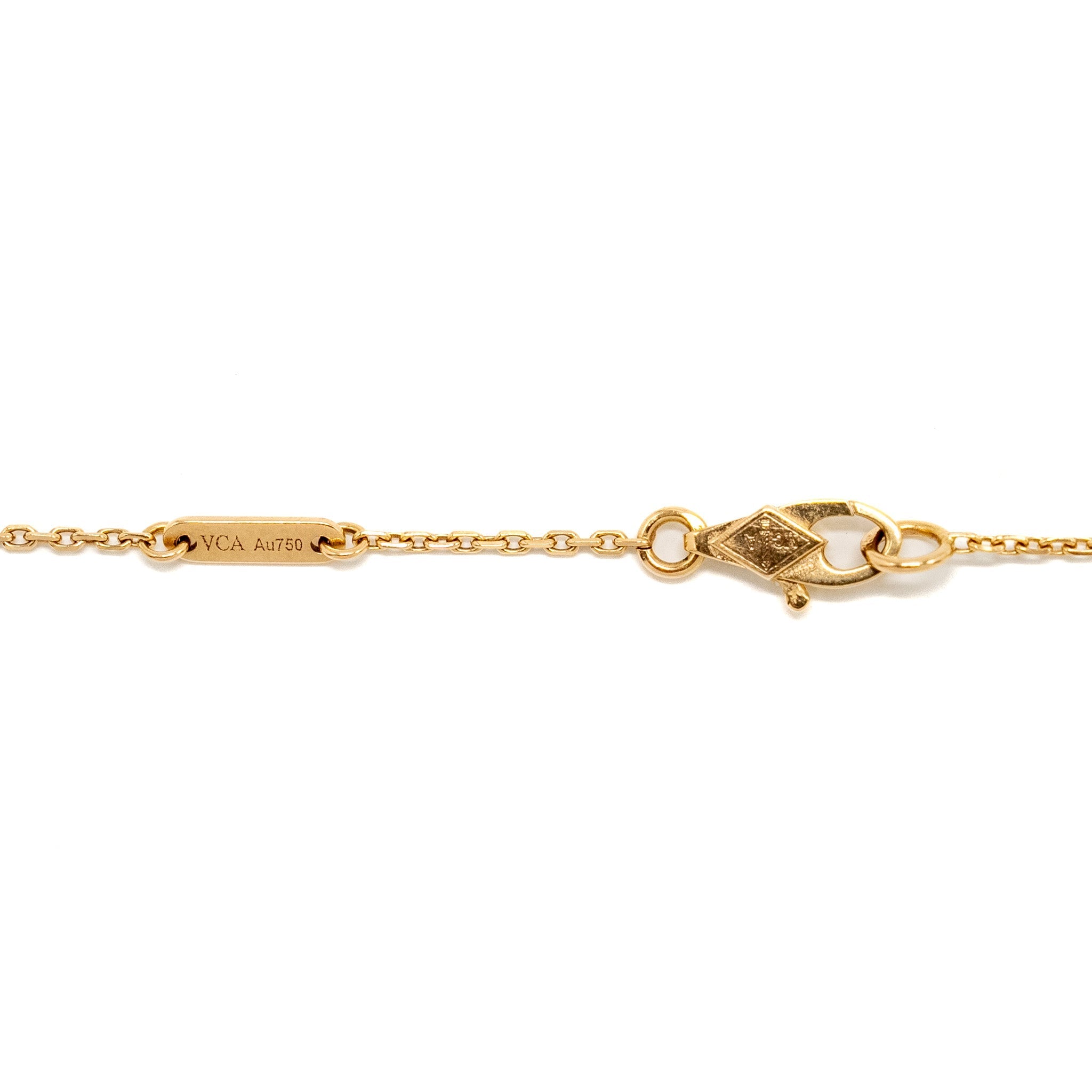 VAN CLEEF & ARPELS SWEET ALHAMBRA PENDANT CARNELIAN ROSE GOLD