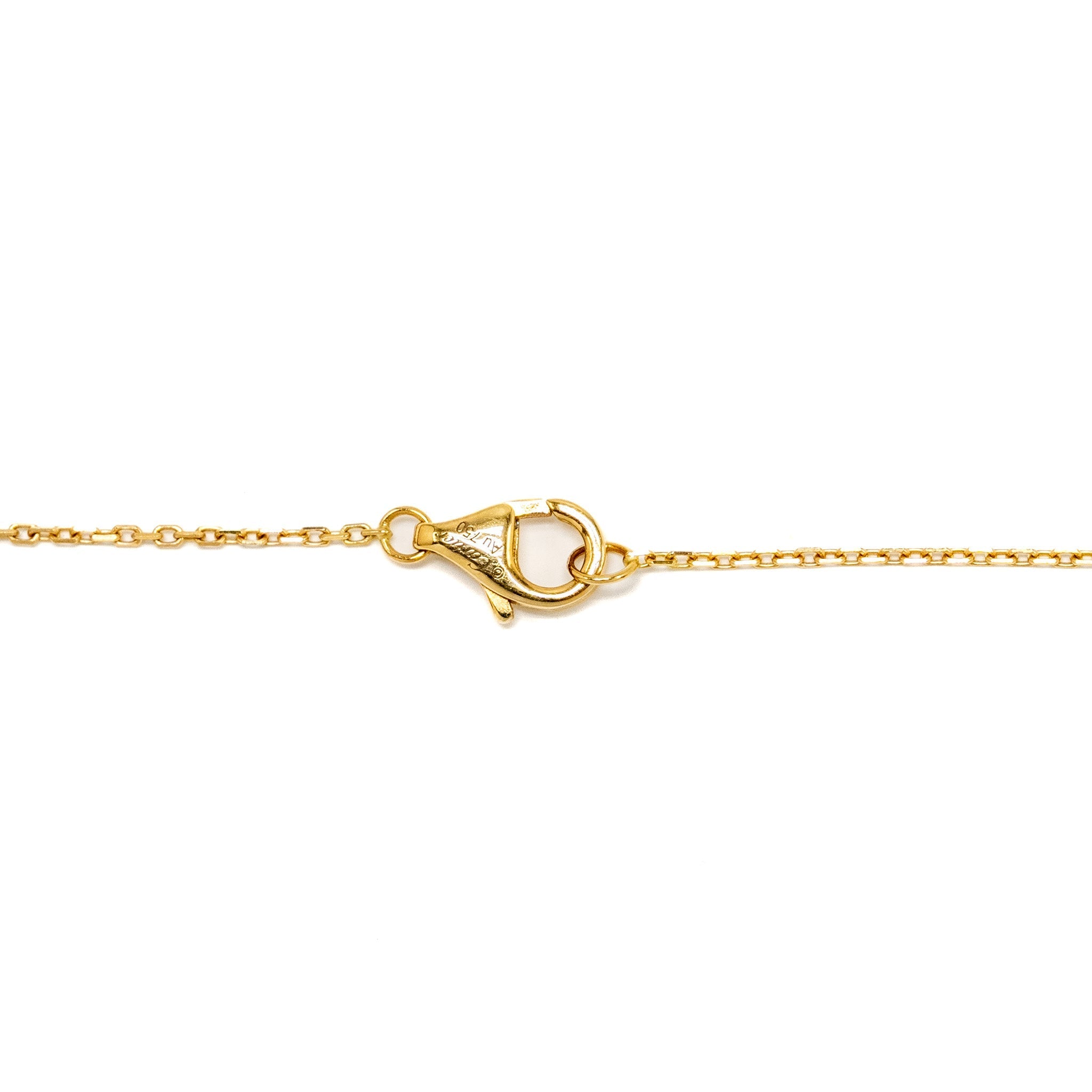 CARTIER AMULETTE DE CARTIER NECKLACE, XS MODEL MOTHER OF PEARL / YELLOW GOLD / DIAMOND