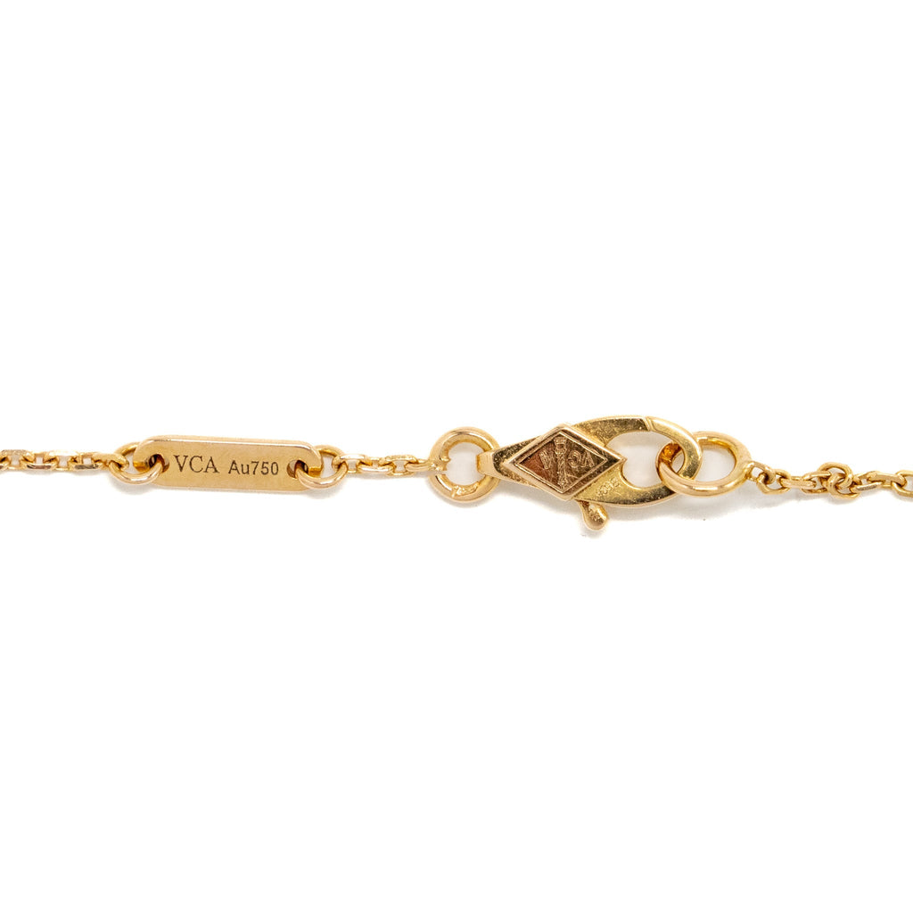 VAN CLEEF & ARPELS SWEET ALHAMBRA BRACELET 18K ROSE GOLD/ CARNELIAN