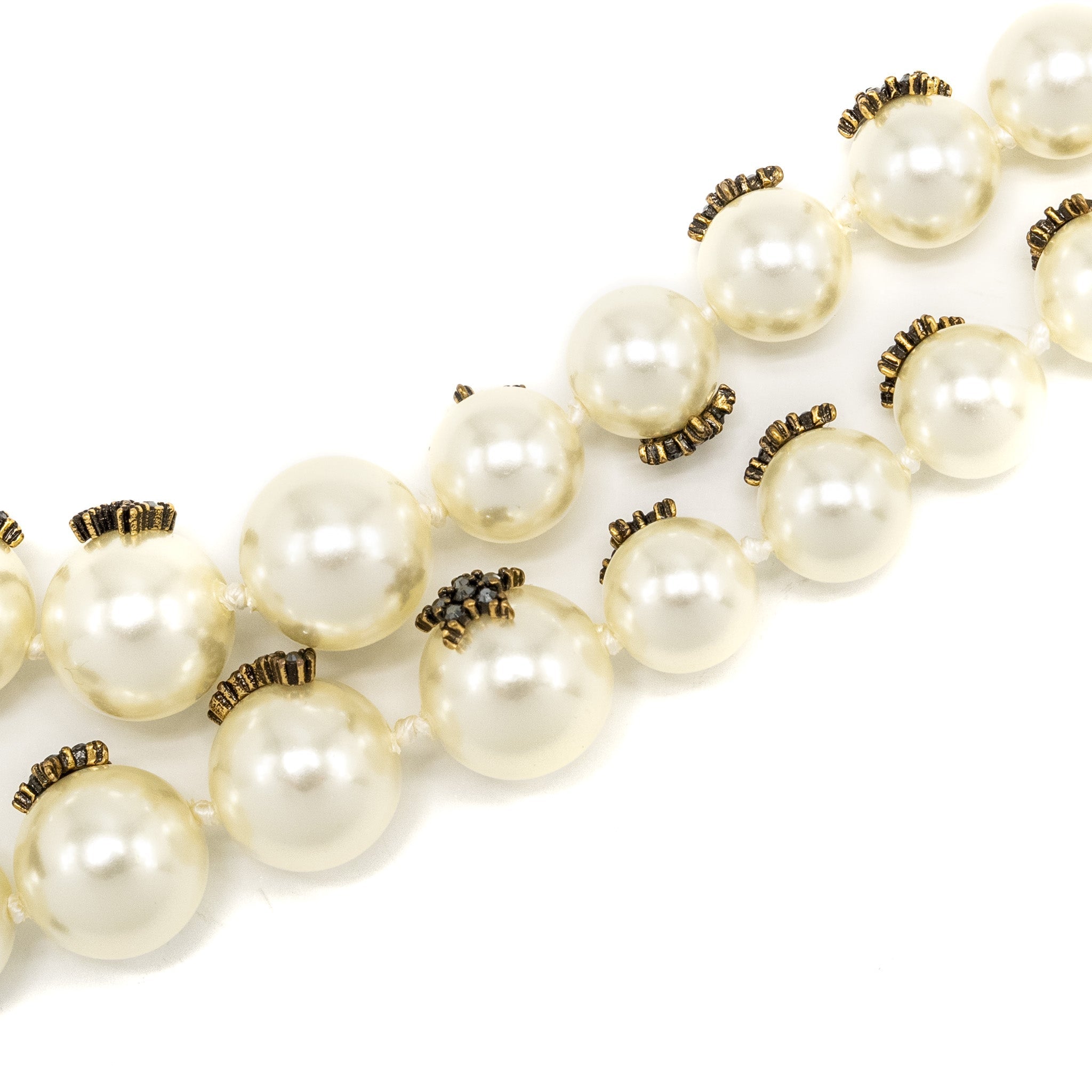 DIOR GIRAFFE PEARL CHOCKER GOLD TONE