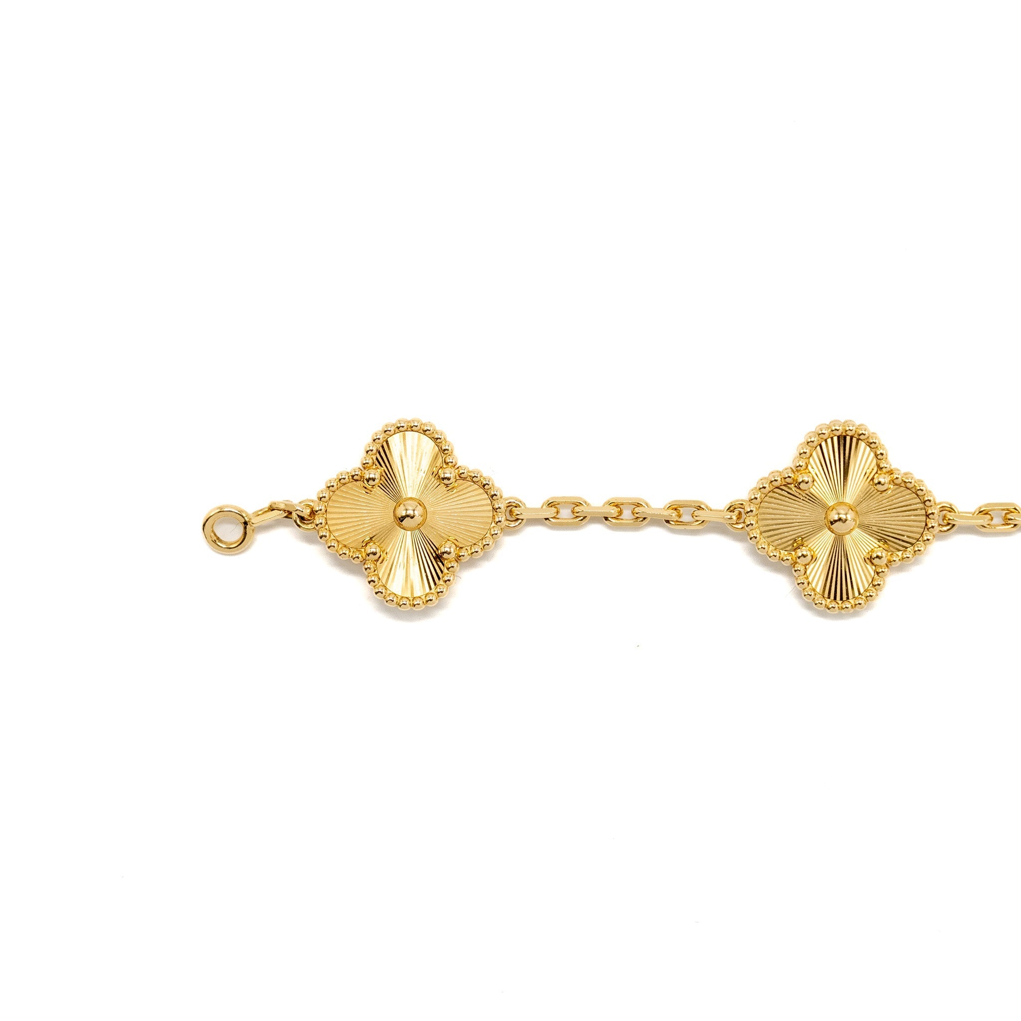 VAN CLEEF & ARPELS VINTAGE ALHAMBRA BRACELET 5 MOTIFS YELLOW GOLD