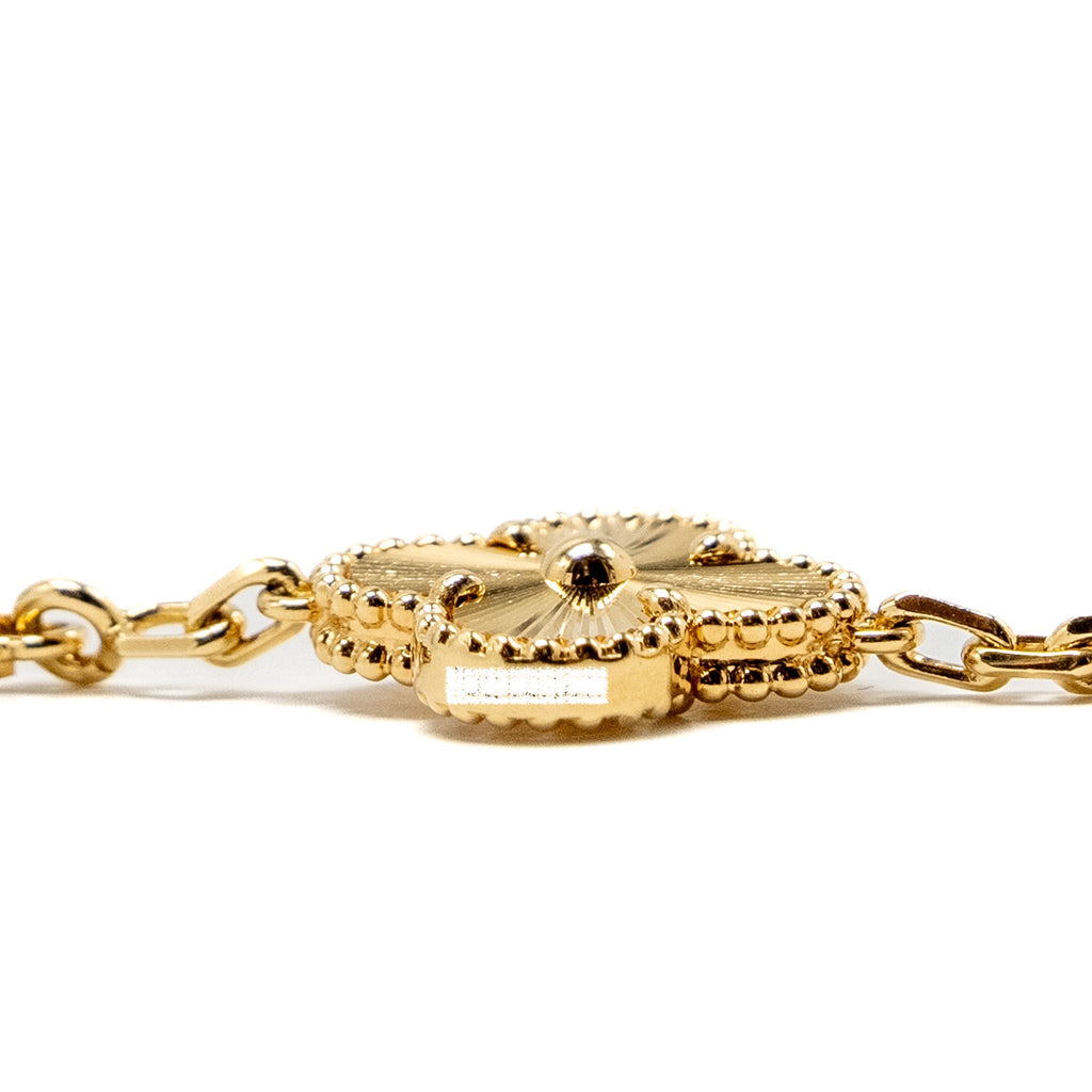 VAN CLEEF & ARPELS VINTAGE ALHAMBRA BRACELET 5 MOTIFS YELLOW GOLD