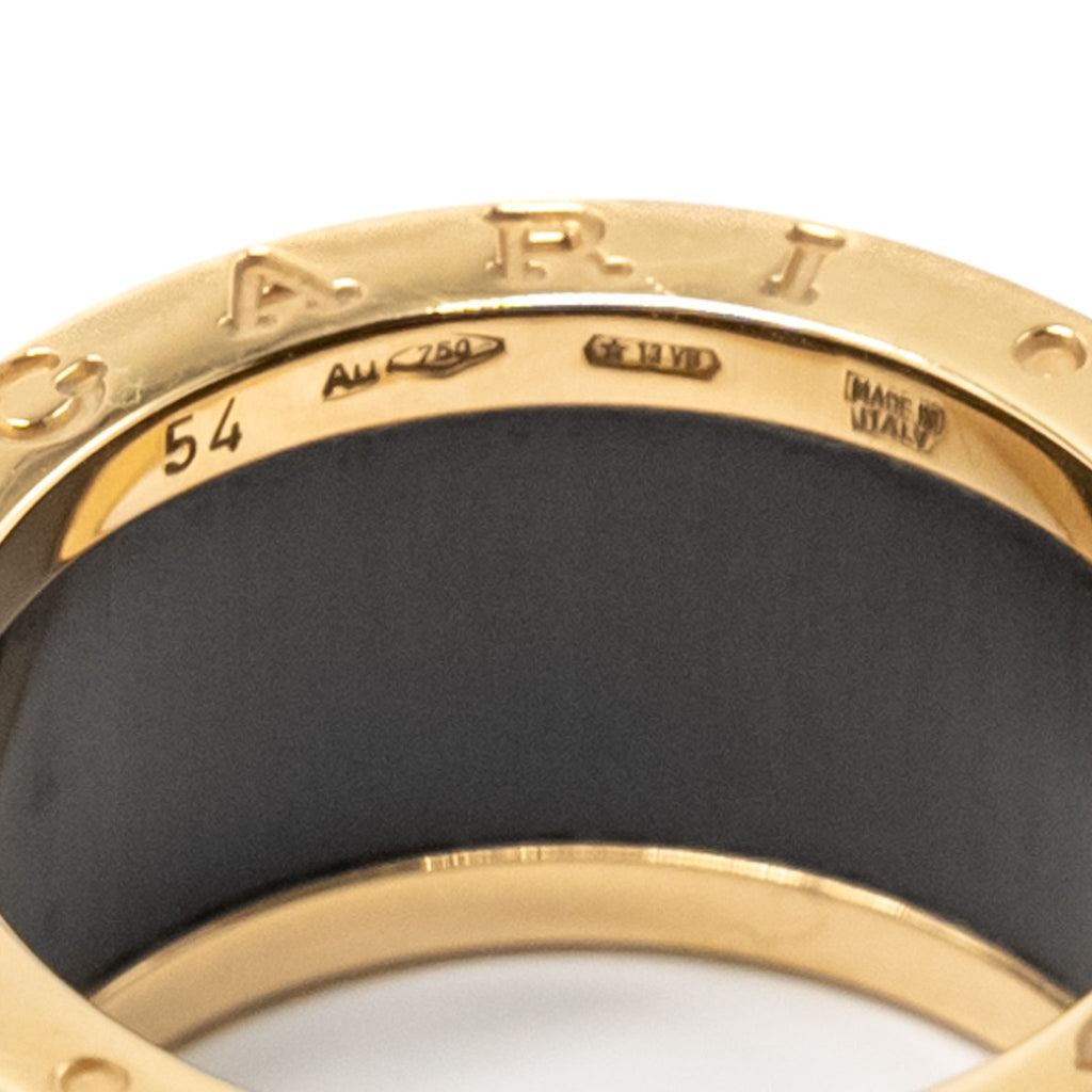 BVLGARI B.ZERO RING GREEN MARBLE ROSE GOLD