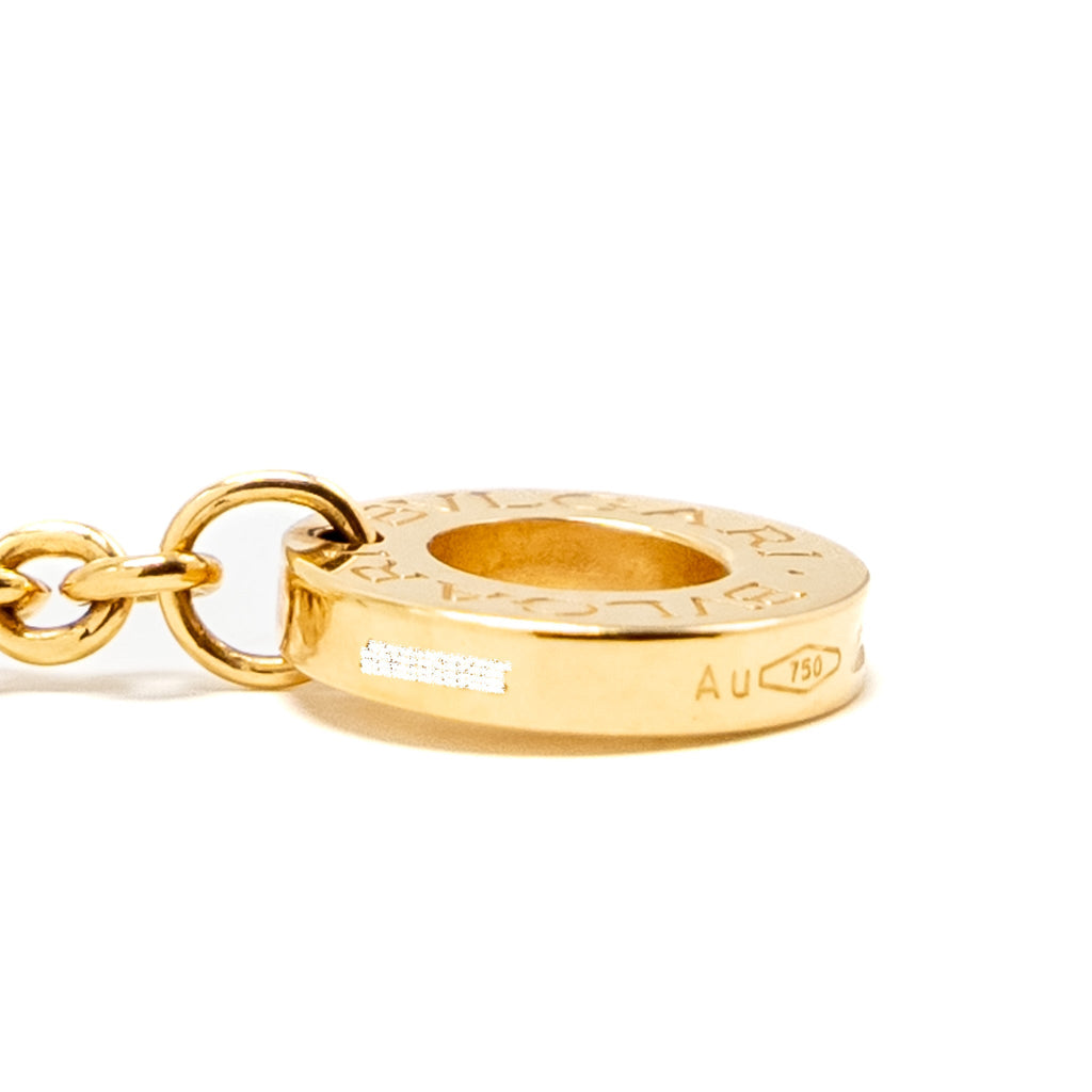BVLGARI B.ZERO1 NECKLACE WHITE CERAMIC ROSE GOLD, DIAMONDS