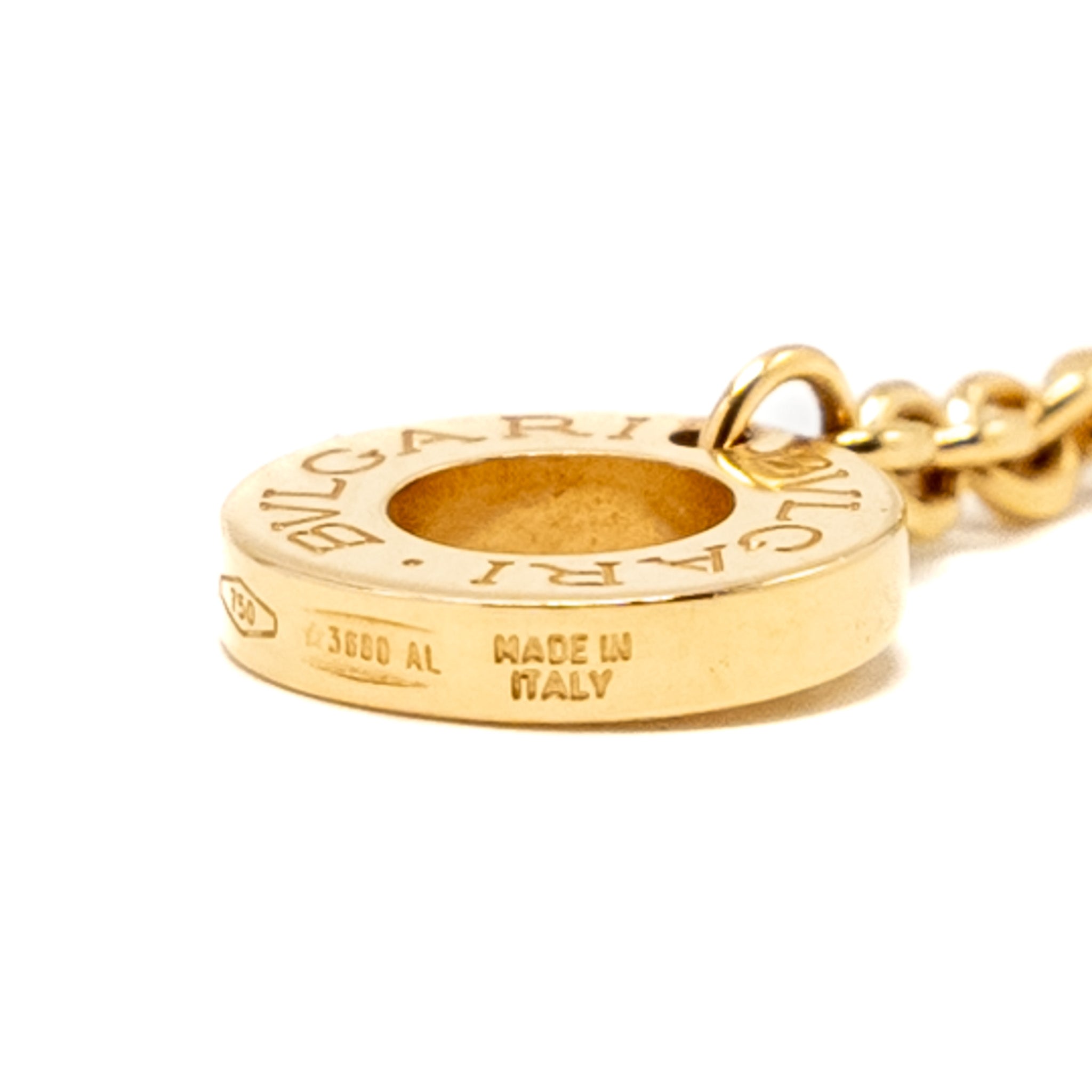 BVLGARI B.ZERO1 NECKLACE WHITE CERAMIC ROSE GOLD, DIAMONDS