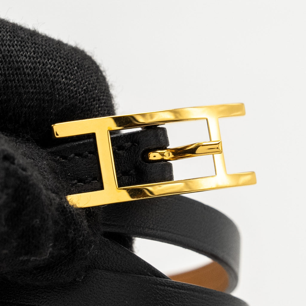 HERMES HAPI 3 BRACELET BLACK GHW