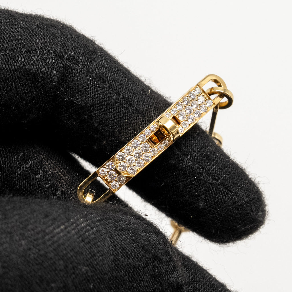 HERMES KELLY CHAINE BRACELET YELLOW GOLD/DIAMONDS