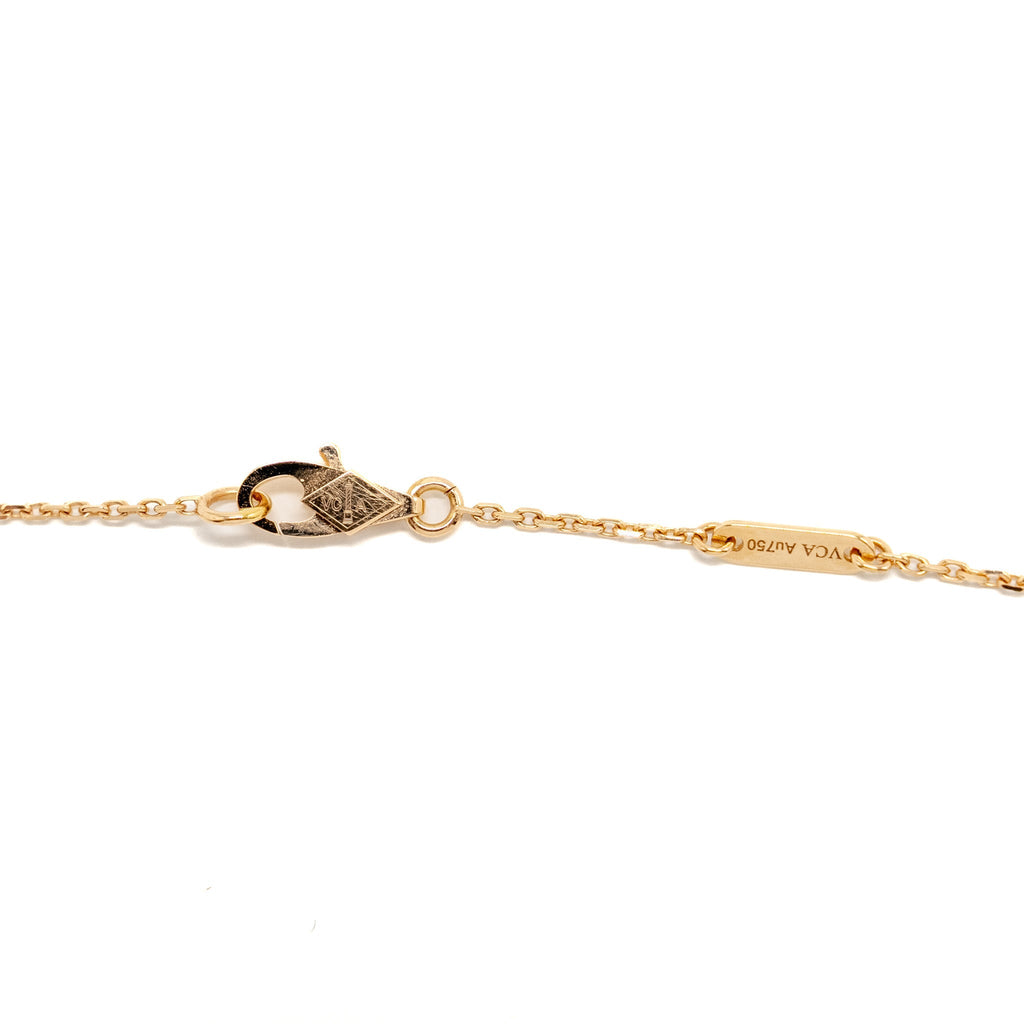 VAN CLEEF & ARPELS SWEET ALHAMBRA PENDANT CARNELIAN ROSE GOLD