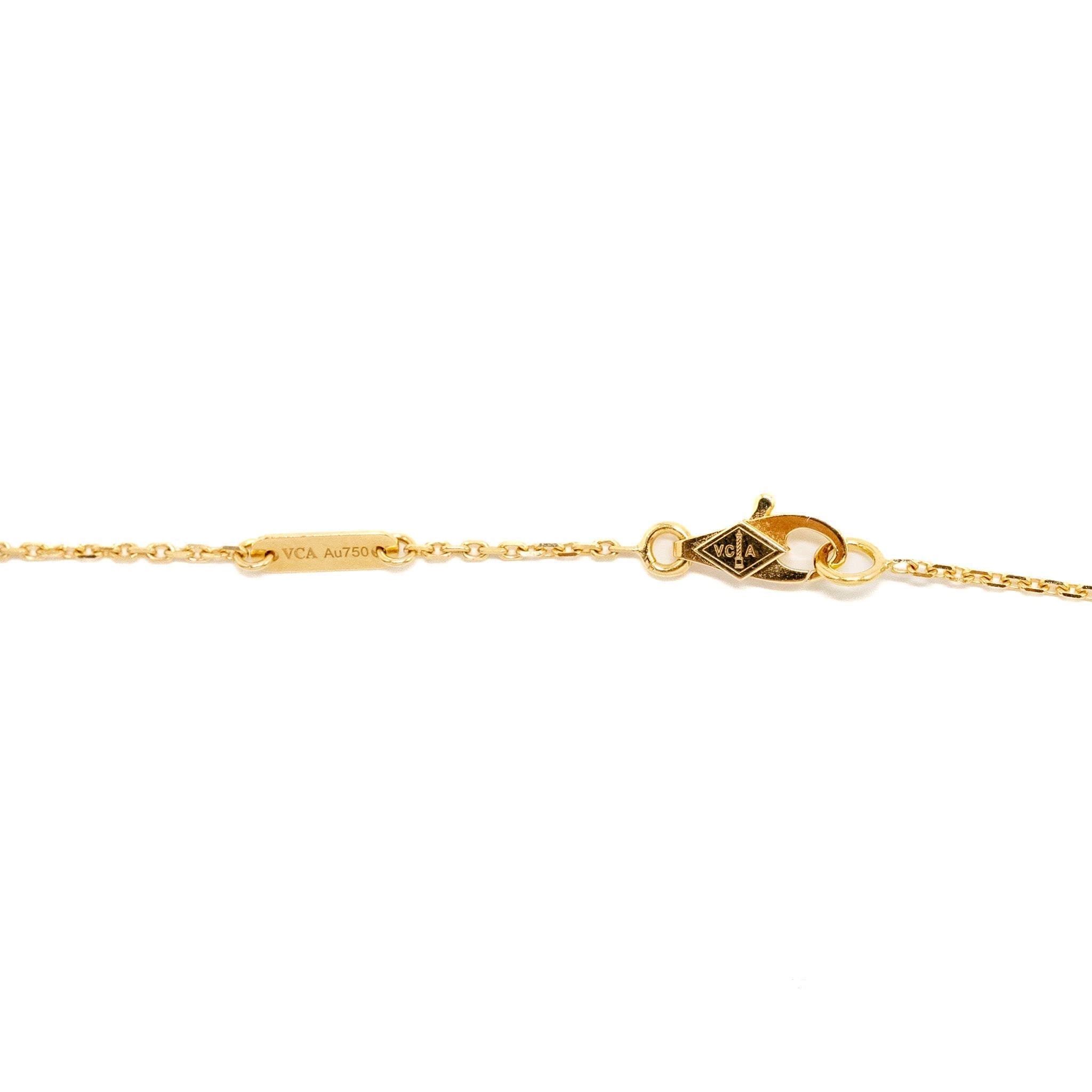 VAN CLEEF & ARPELS SWEET ALHAMBRA BUTTERFLY PENDANT, WHITE MOTHER OF PEARL YELLOW GOLD