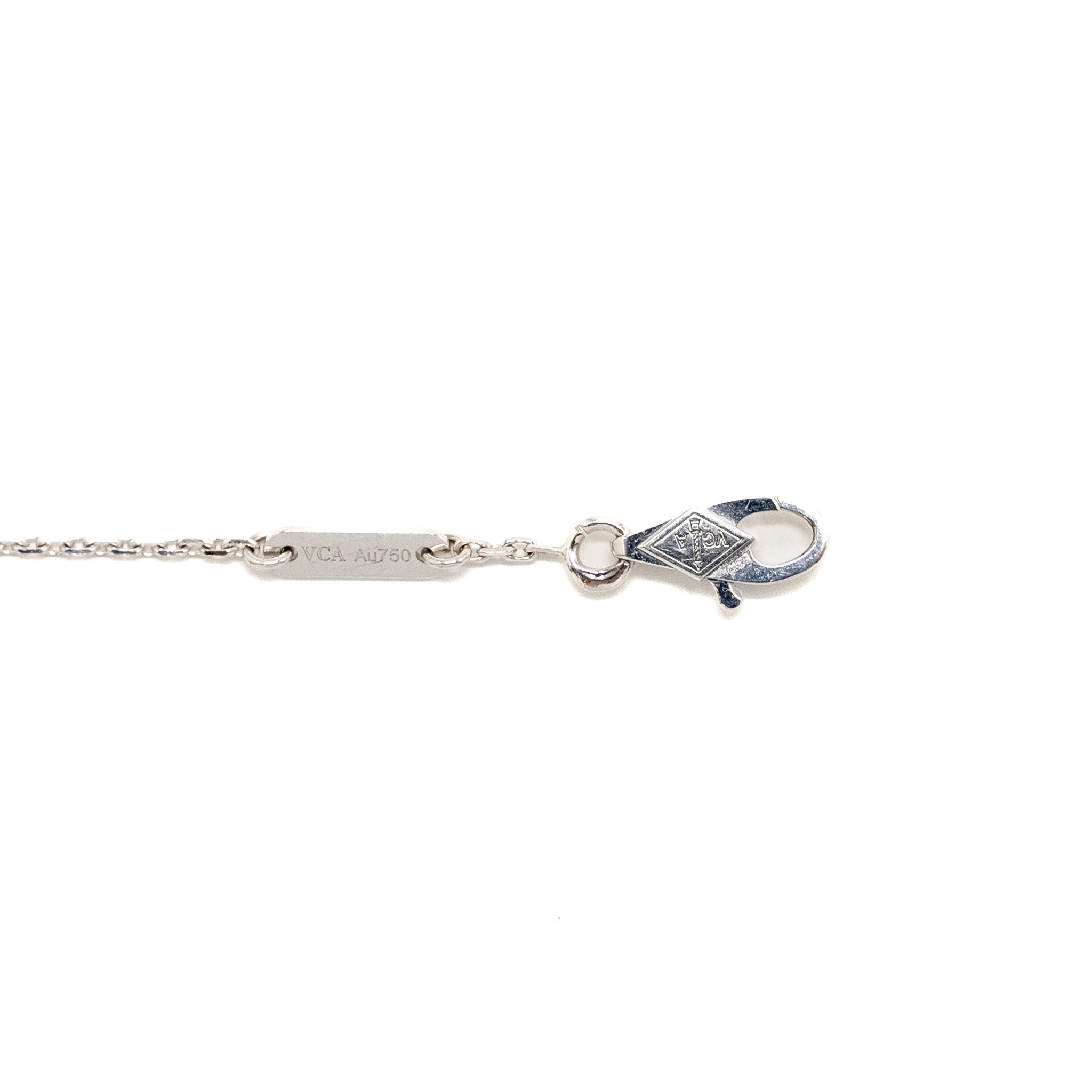 VAN CLEEF & ARPELS SWEET ALHAMBRA BRACELET 1 MOTIF WHITE GOLD, DIAMONDS