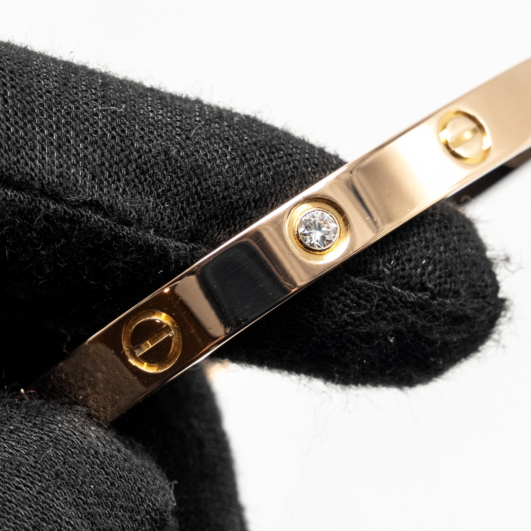 CARTIER LOVE BRACELET ROSE GOLD / 4 DIAMONDS