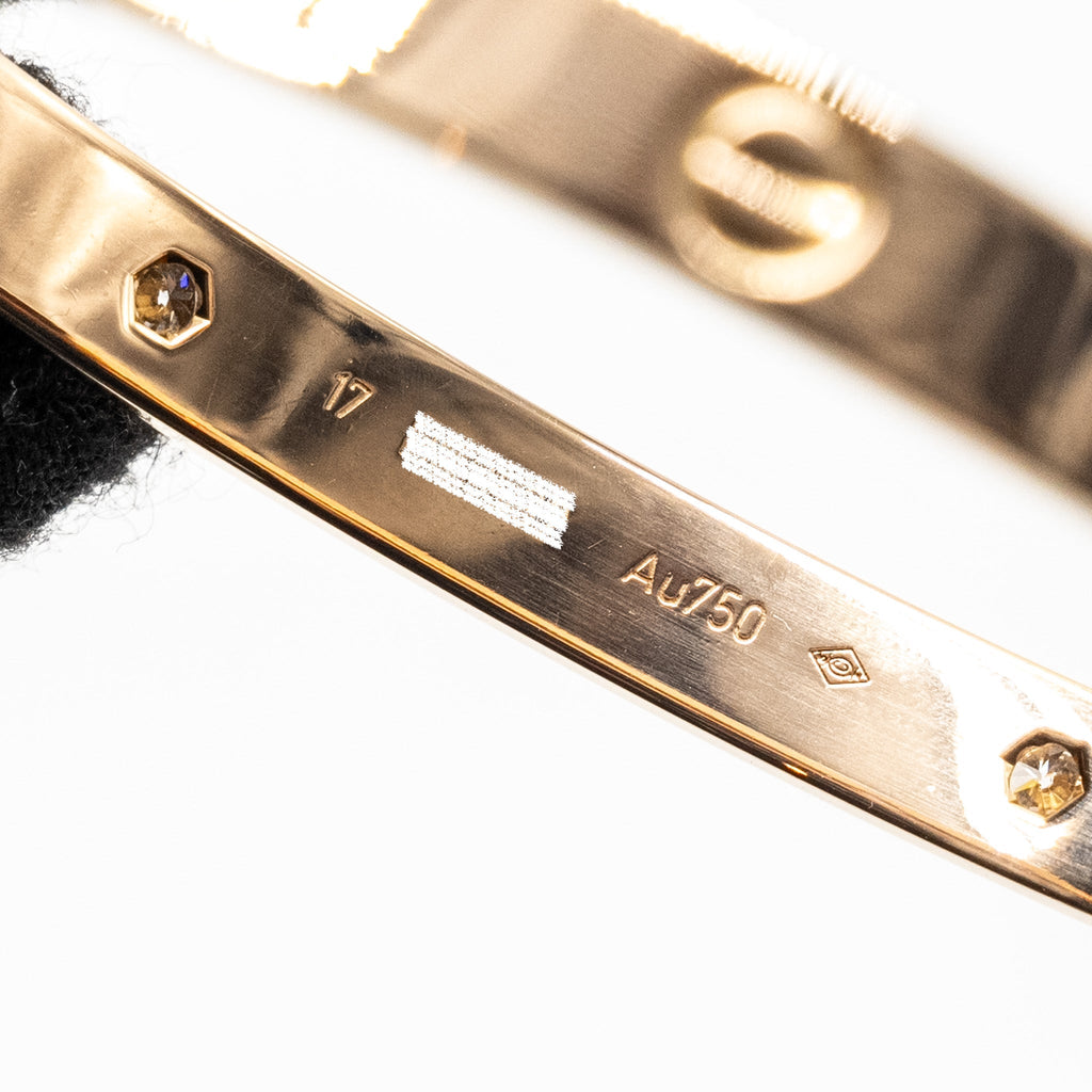 CARTIER LOVE BRACELET ROSE GOLD / 4 DIAMONDS