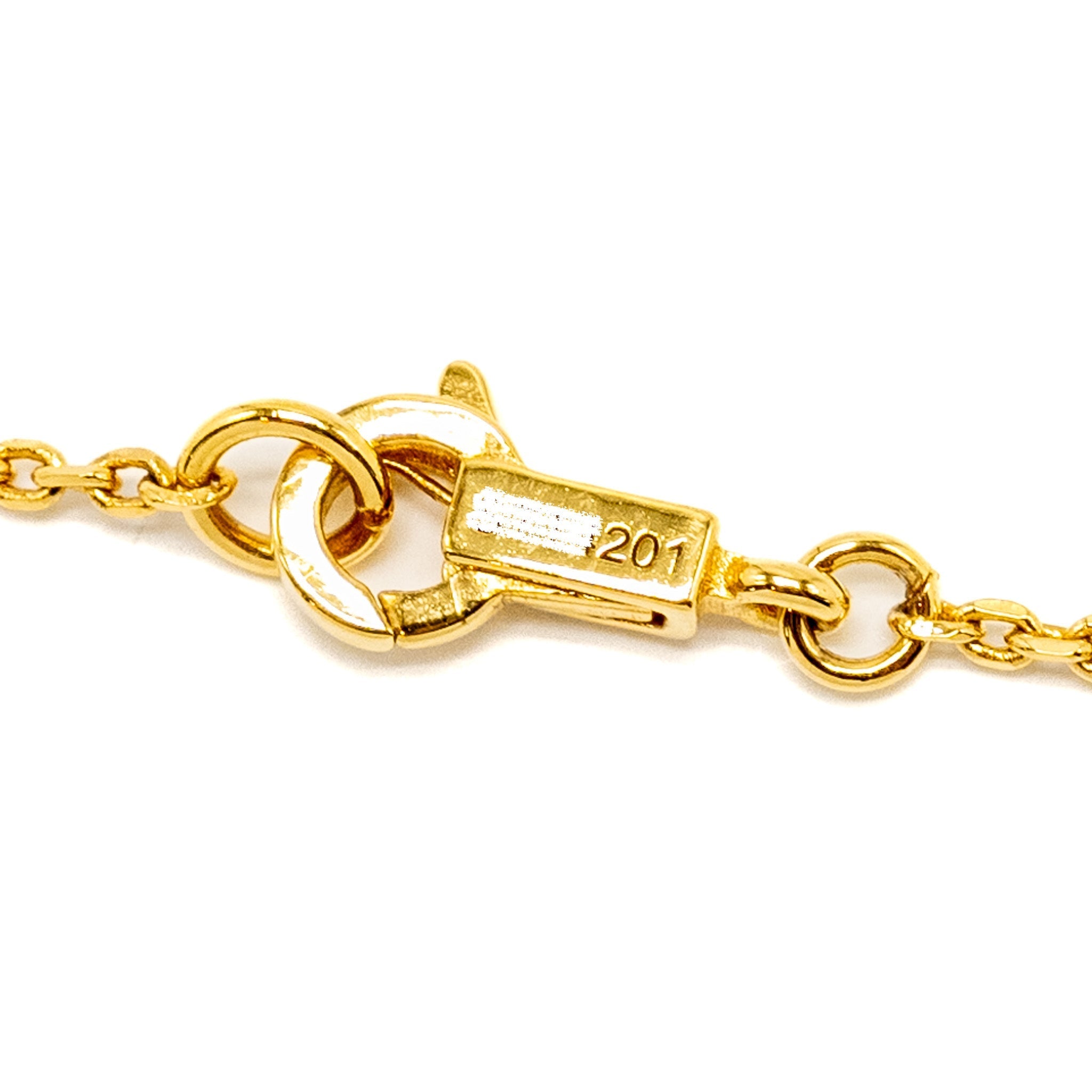CELINE TRIOMPHE CUBE CRYSTAL NECKLACE GOLD TONE