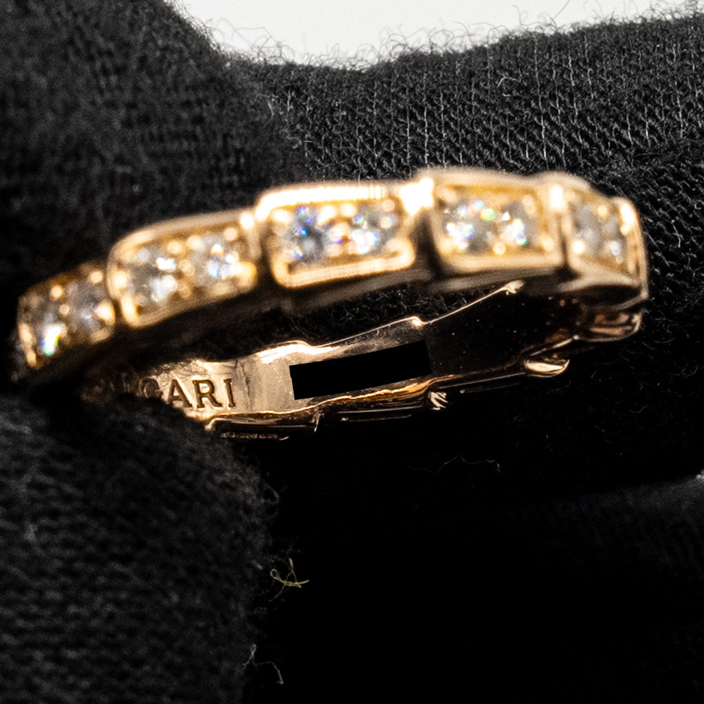 BVLGARI SERPENTI VIPER RING PINK GOLD, DIAMONDS