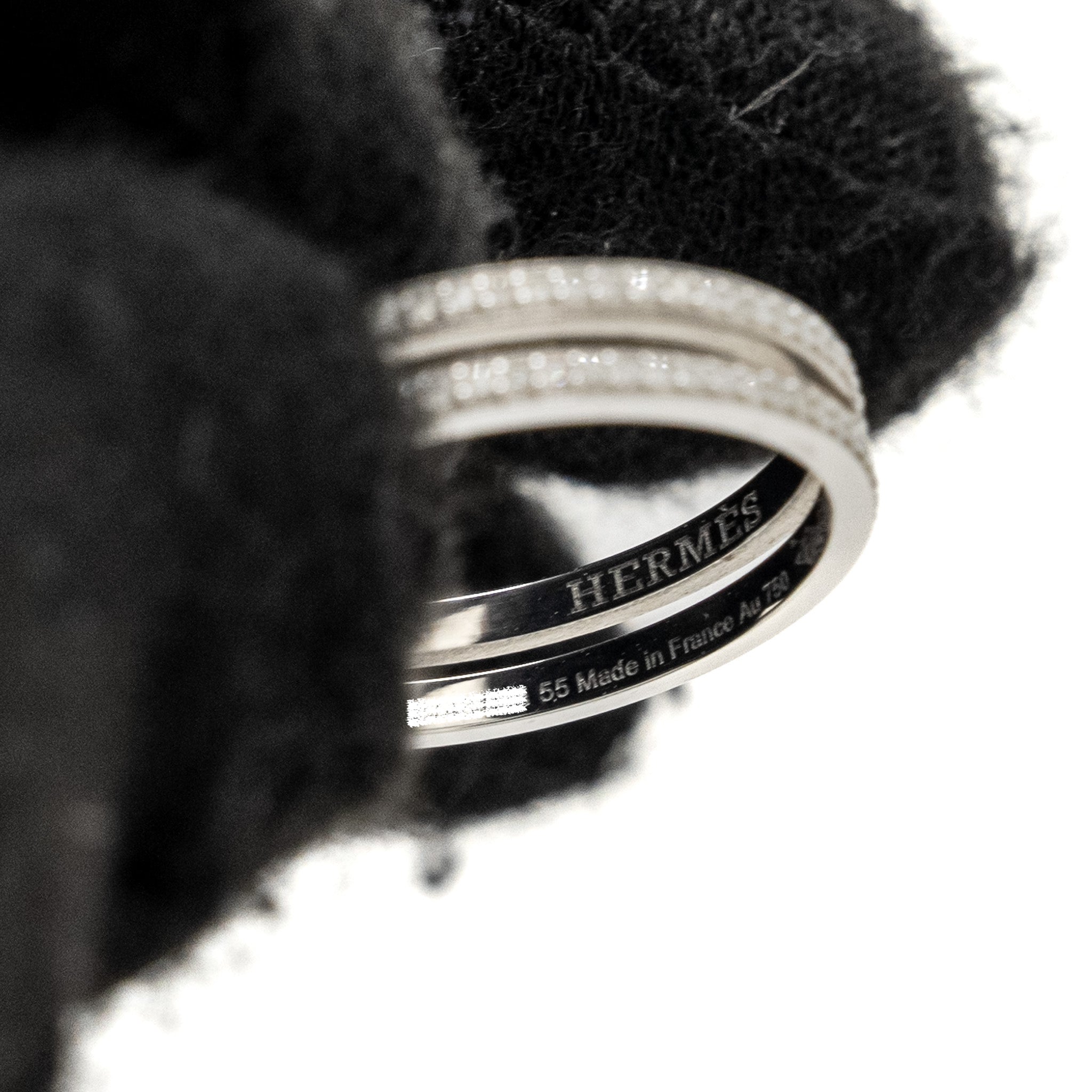 HERMES ARIANE WEDDING BAND WHITE GOLD, DIAMONDS