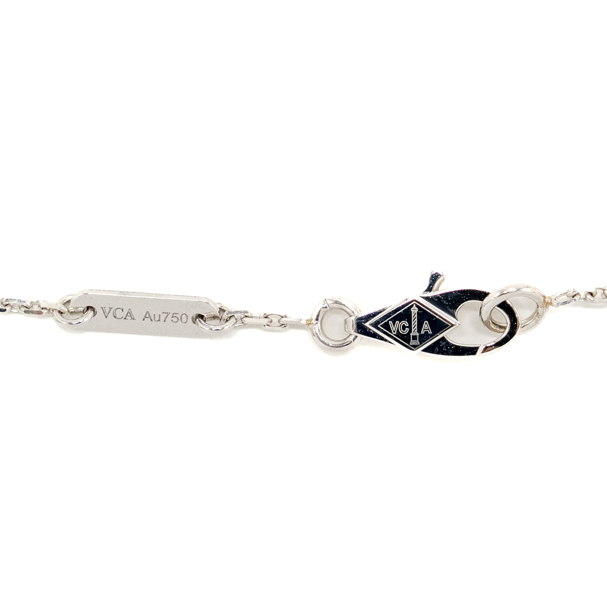 VAN CLEEF & ARPELS SWEET ALHAMBRA BRACELET 1 MOTIF WHITE GOLD, DIAMONDS