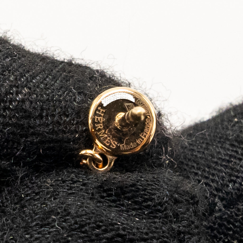 HERMES NEW FARANDOLE EARRINGS ROSE GOLD/ DIAMONDS