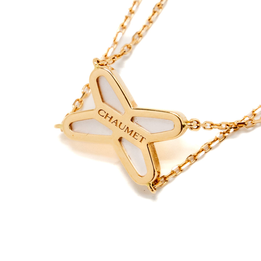 CHAUMET JEUX DE LIENS BRACELET MOTHER OF PEARL ROSE GOLD WITH DIAMOND