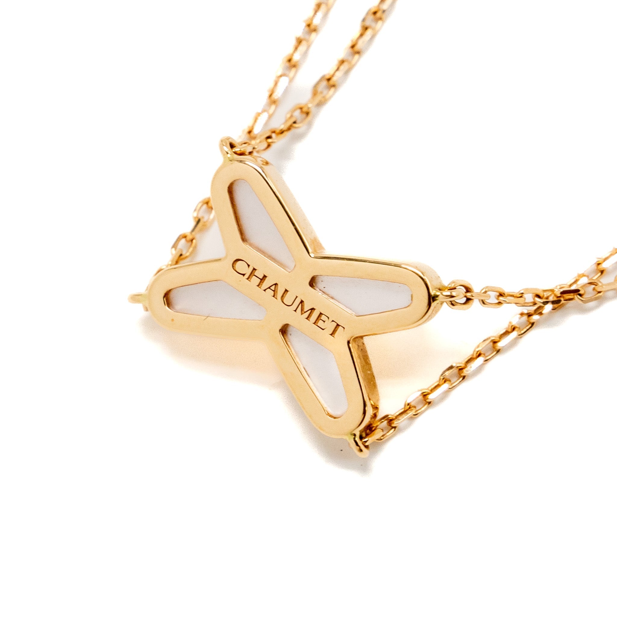 CHAUMET JEUX DE LIENS BRACELET MOTHER OF PEARL ROSE GOLD WITH DIAMOND