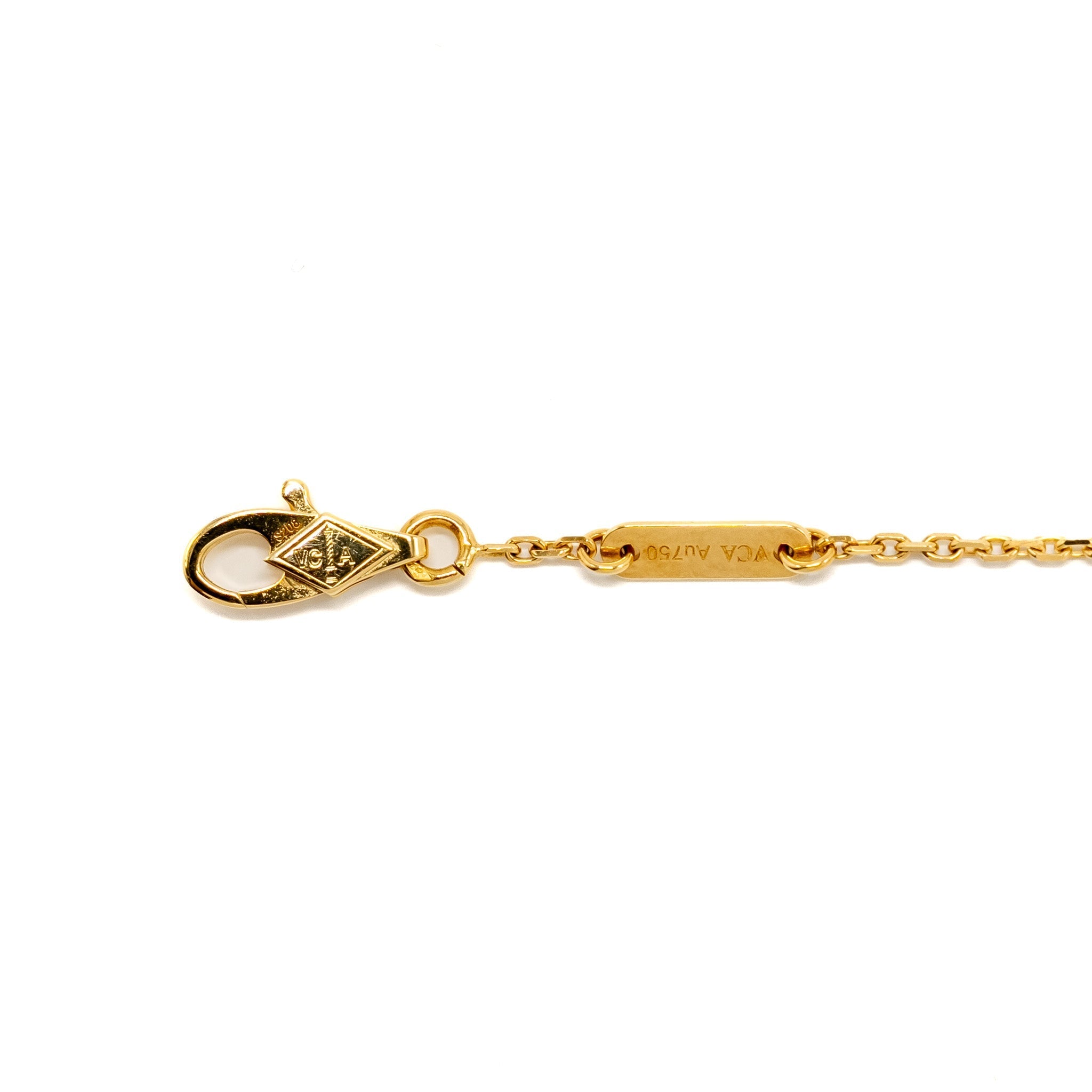 VAN CLEEF &ARPELS SWEET ALHAMBRA BRACELET 1 MOTIF MOTHER OF PEARL YELLOW GOLD