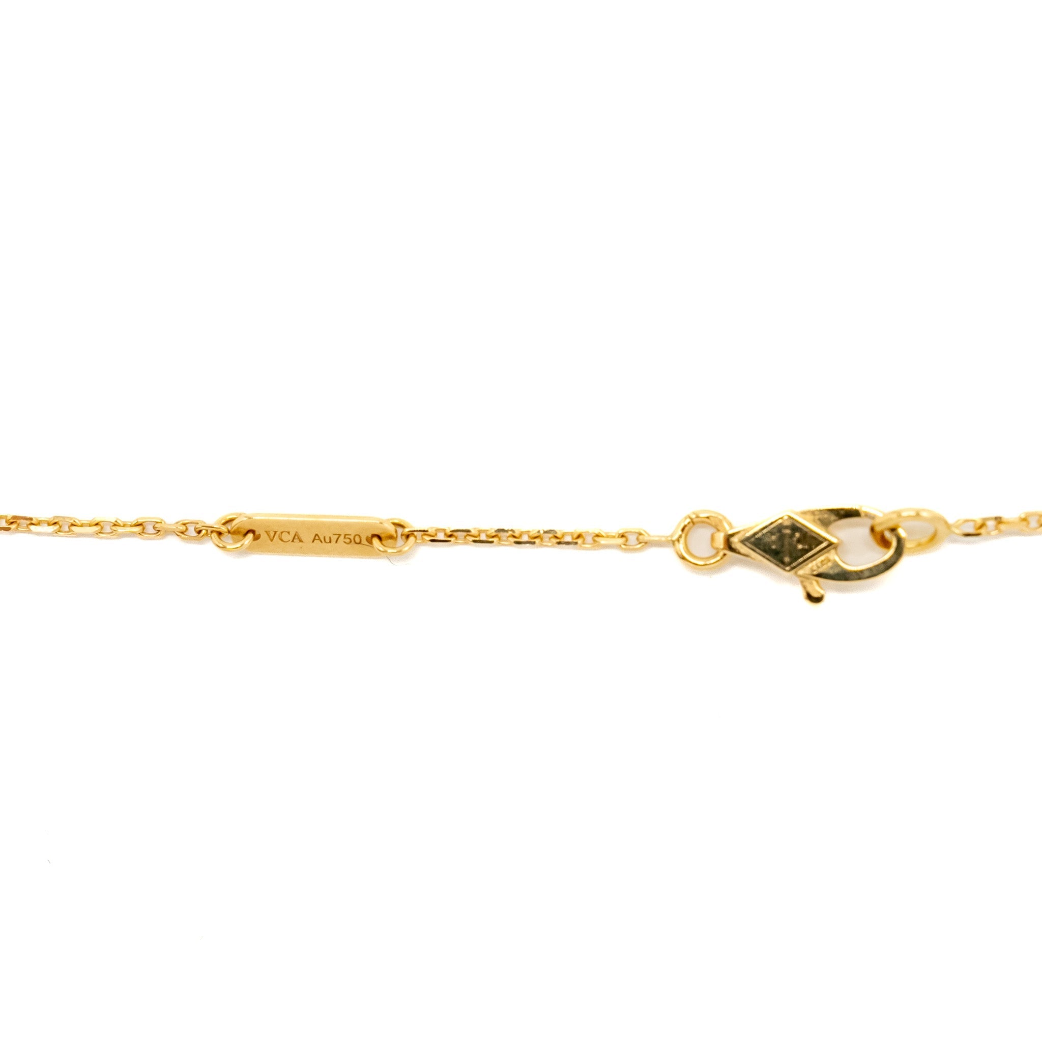 VAN CLEEF & ARPELS SWEET ALHAMBRA PENDANT MOTHER OF PEARL YELLOW GOLD
