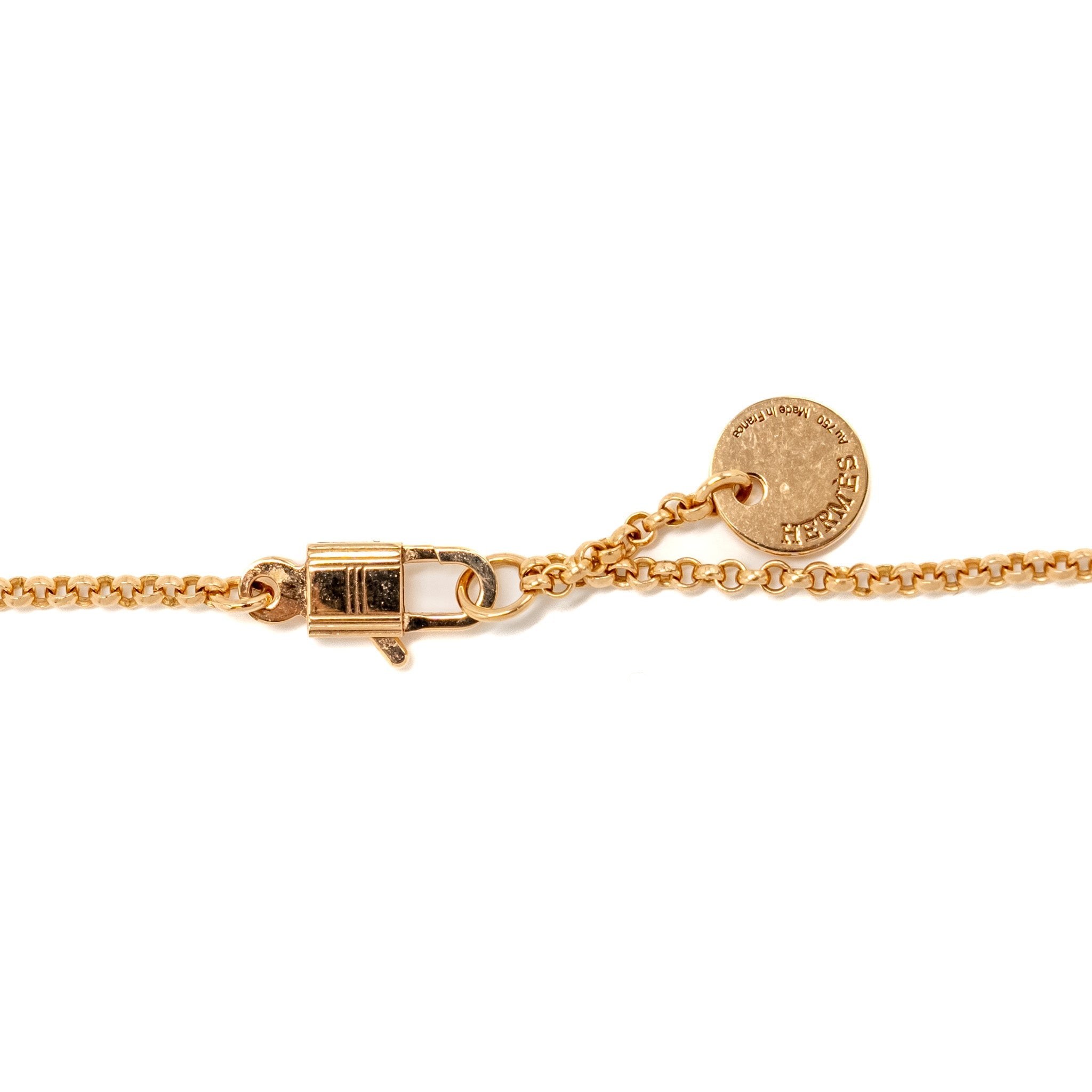 HERMES CLOU D’H PENDANT ROSE GOLD/ DIAMONDS