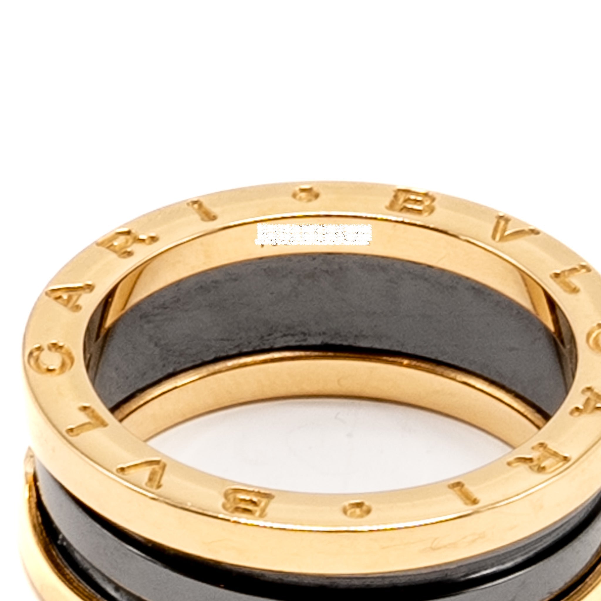 BVLGARI B.ZERO 1 RING BLACK CERAMIC/ ROSE GOLD