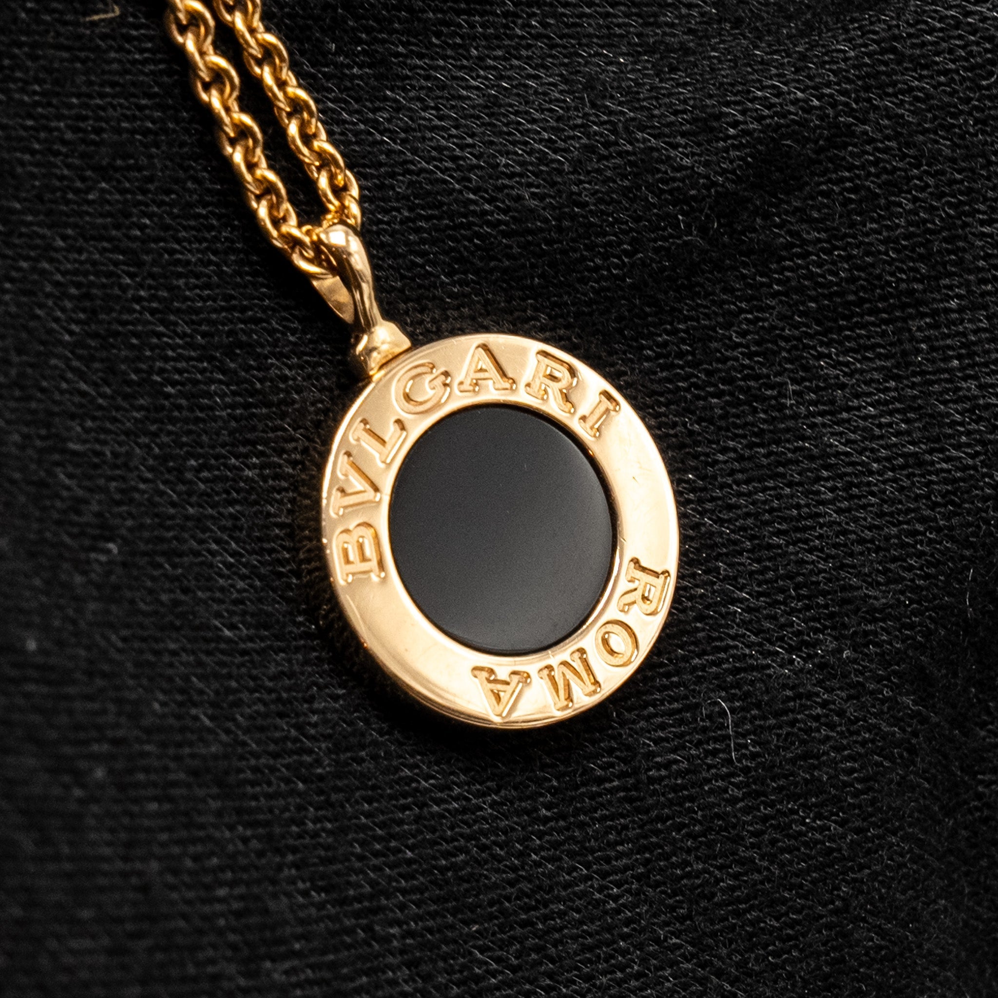 BVLGARI BVLGARI NECKLACE ROSE GOLD/DIAMONDS/ONYX
