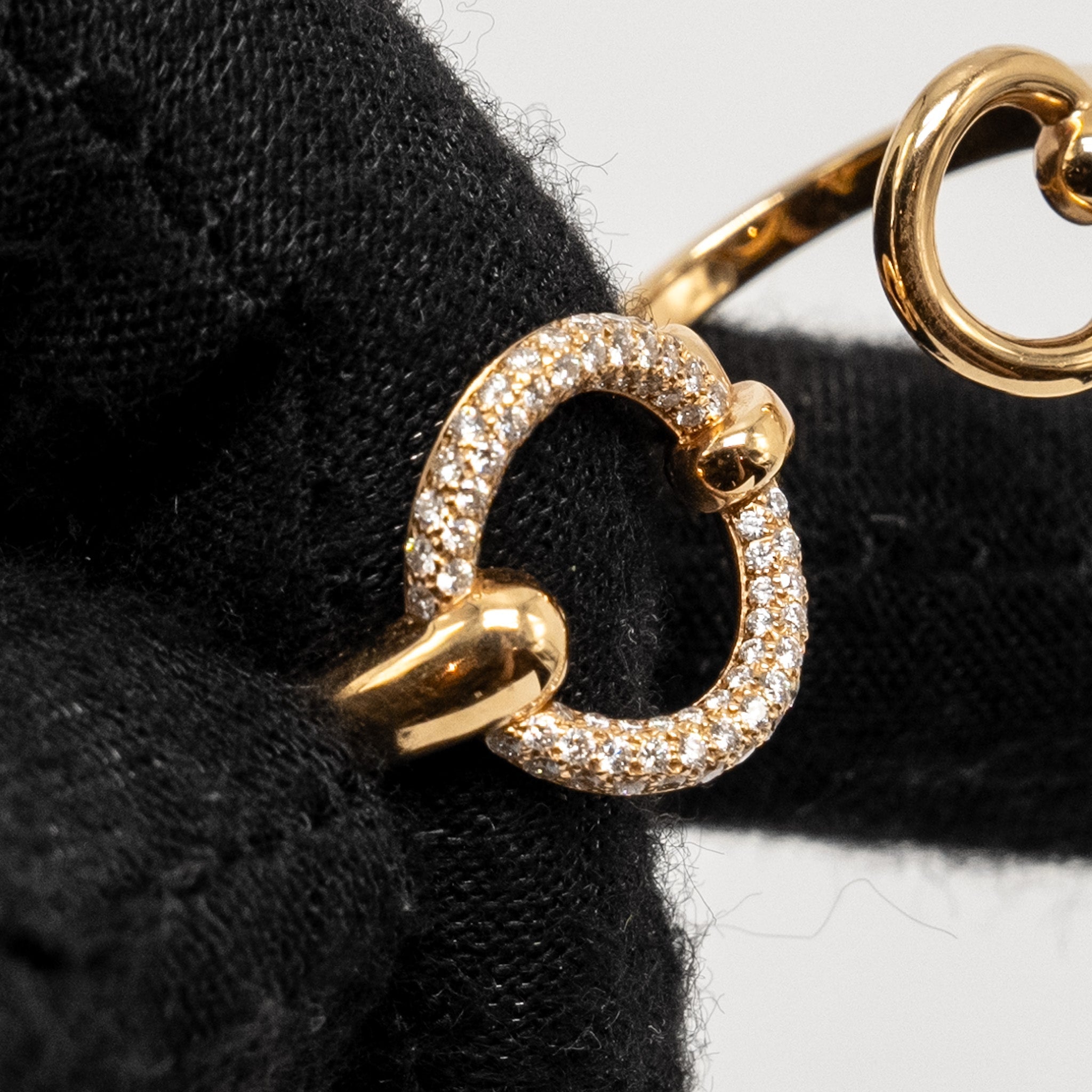HERMES DILER D’OR DOUBLE RING ROSE GOLD/DIAMONDS
