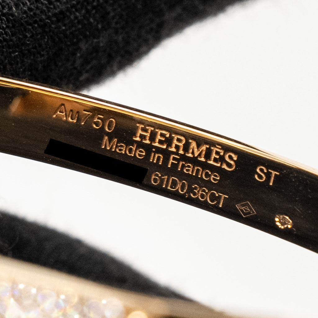 HERMES KELLY BRACELET ROSE GOLD DIAMONDS