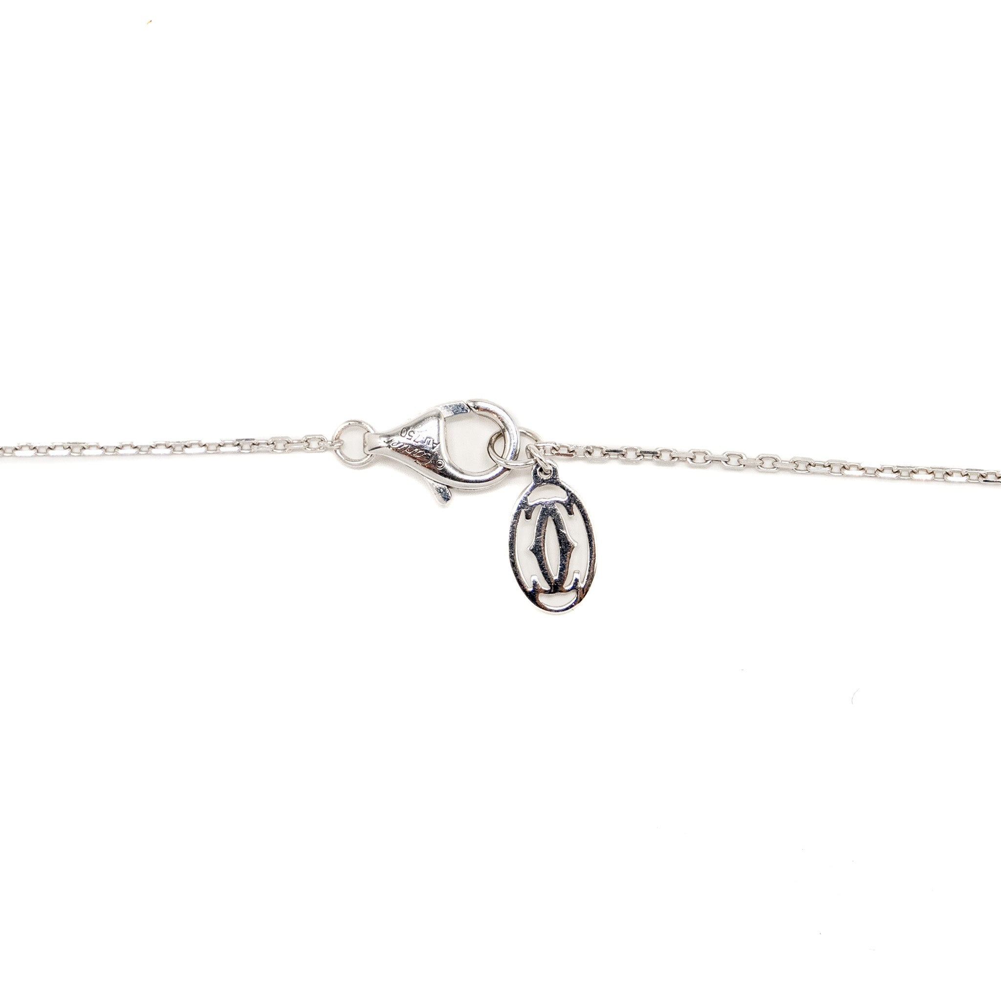 CARTIER C DE NECKLACE WHITE GOLD, 0.19CT E COLOUR VVS1 DIAMOND
