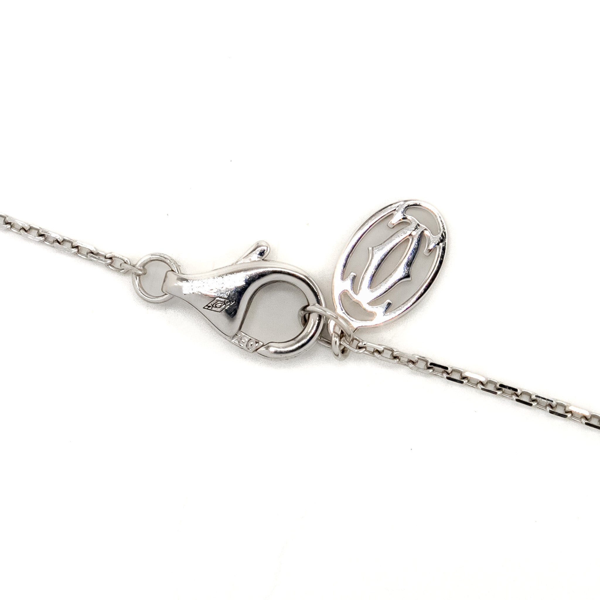 CARTIER C DE NECKLACE WHITE GOLD, 0.19CT E COLOUR VVS1 DIAMOND