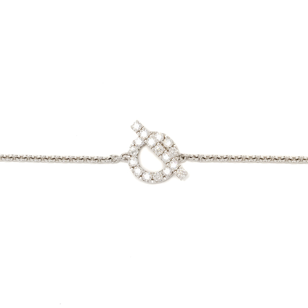 HERMES FINESSE BRACELET WHITE GOLD DIAMONDS