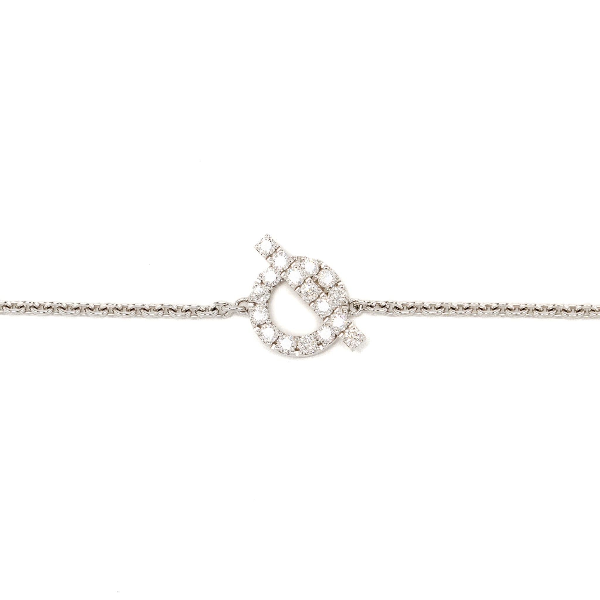 HERMES FINESSE BRACELET WHITE GOLD DIAMONDS