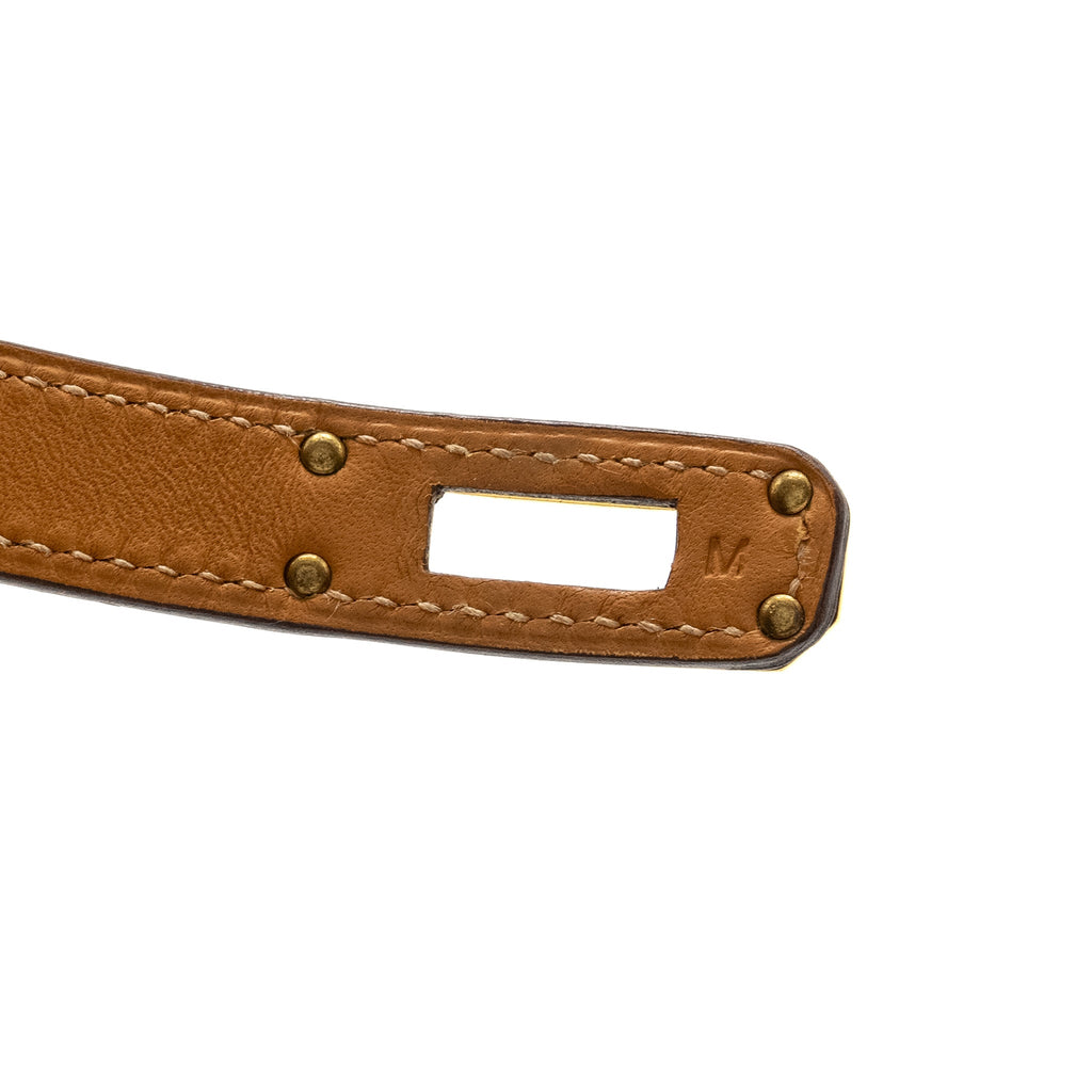 HERMES KELLY DOUBLE TOUR BRACELET SWIFT ETOUPE GHW STAMP A
