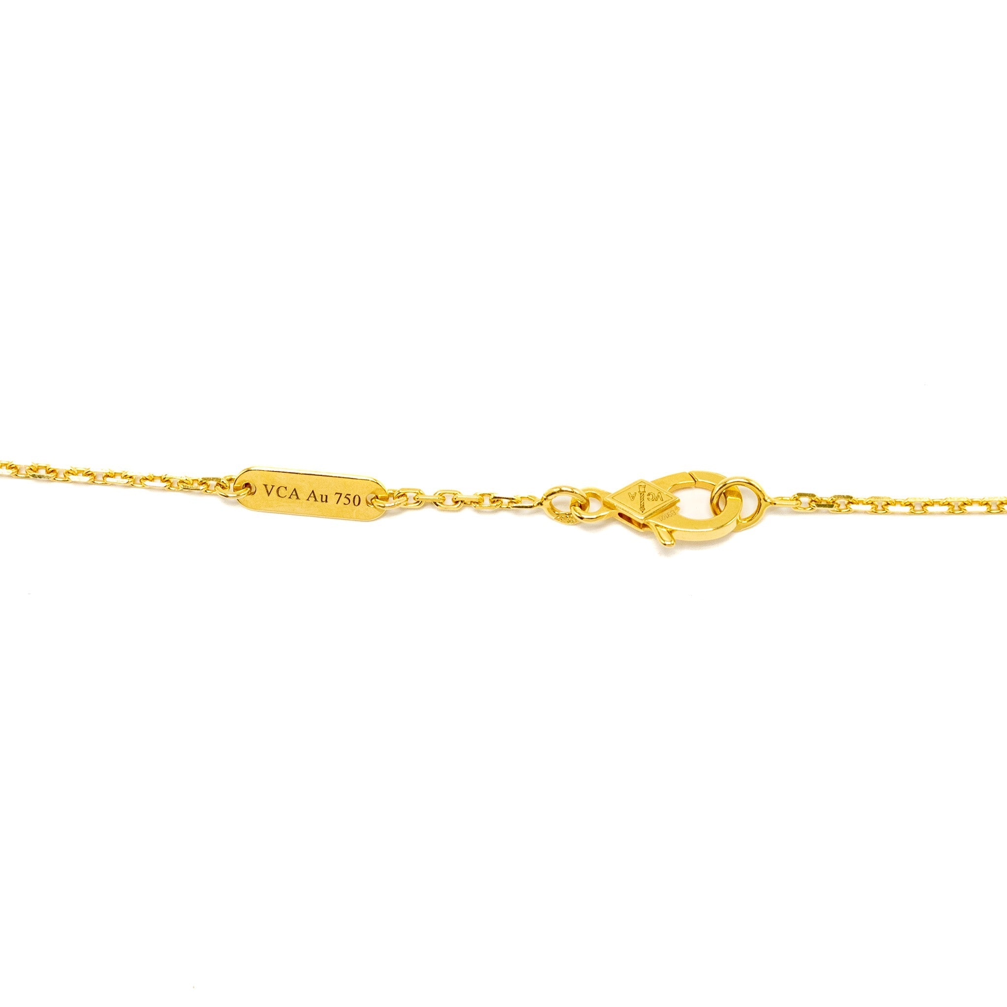 VAN CLEEF AND ARPELS VINTAGE ALHAMBRA PENDANT CARNELIAN / 18K YELLOW GOLD