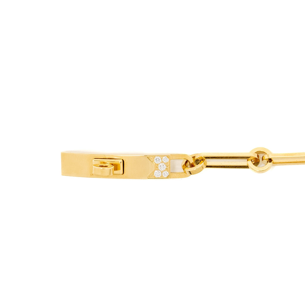 HERMES KELLY CHAINE BRACELET YELLOW GOLD/DIAMONDS