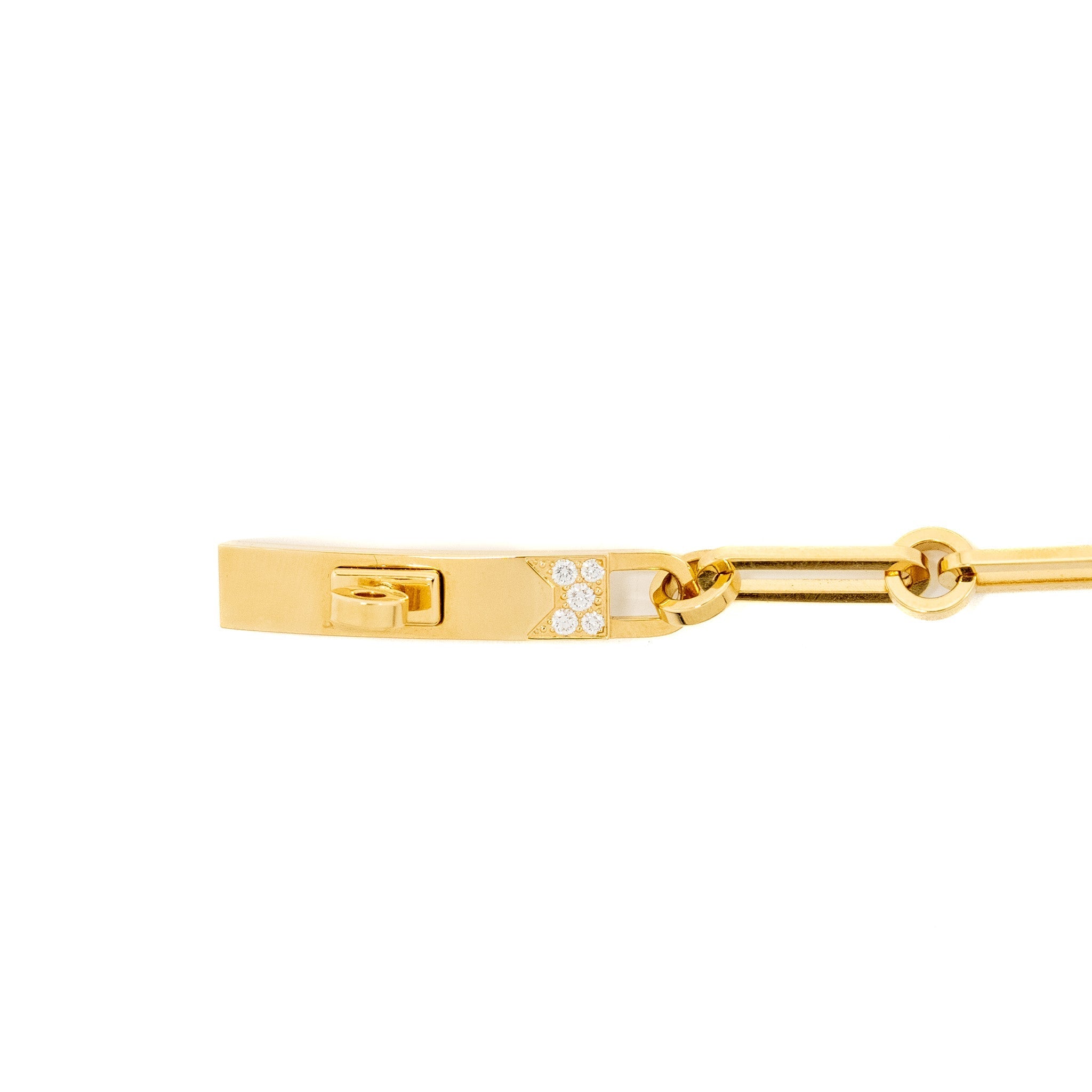 HERMES KELLY CHAINE BRACELET YELLOW GOLD/DIAMONDS