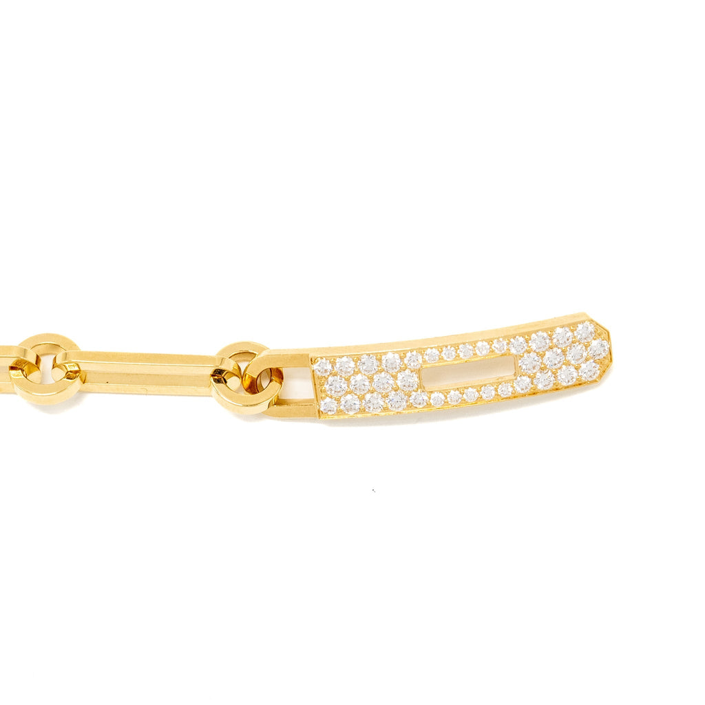 HERMES KELLY CHAINE BRACELET YELLOW GOLD/DIAMONDS