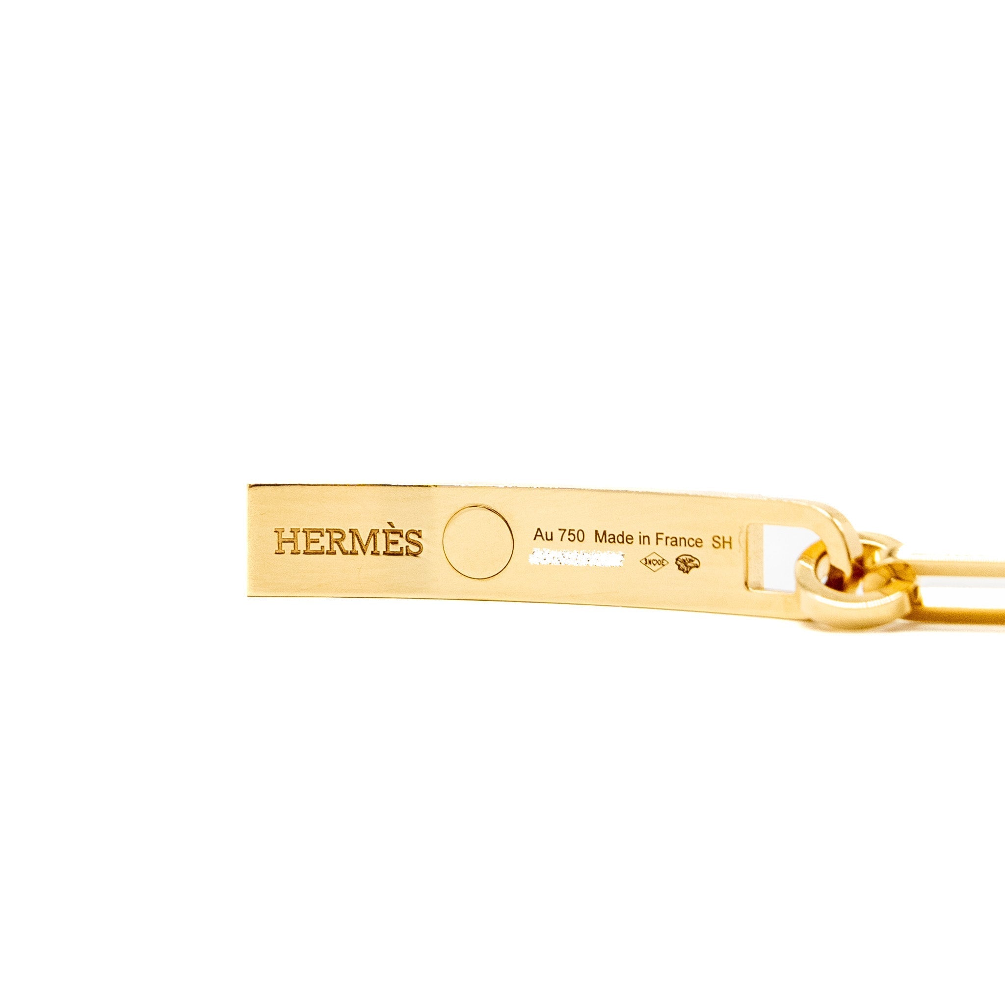 HERMES KELLY CHAINE BRACELET YELLOW GOLD/DIAMONDS