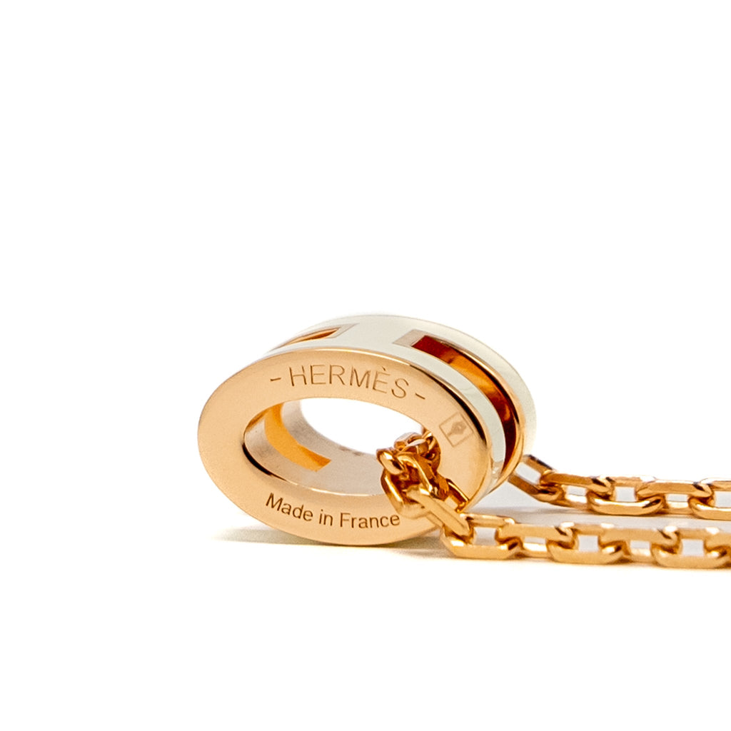 HERMES MINI POP H PENDANT BLANC RGHW