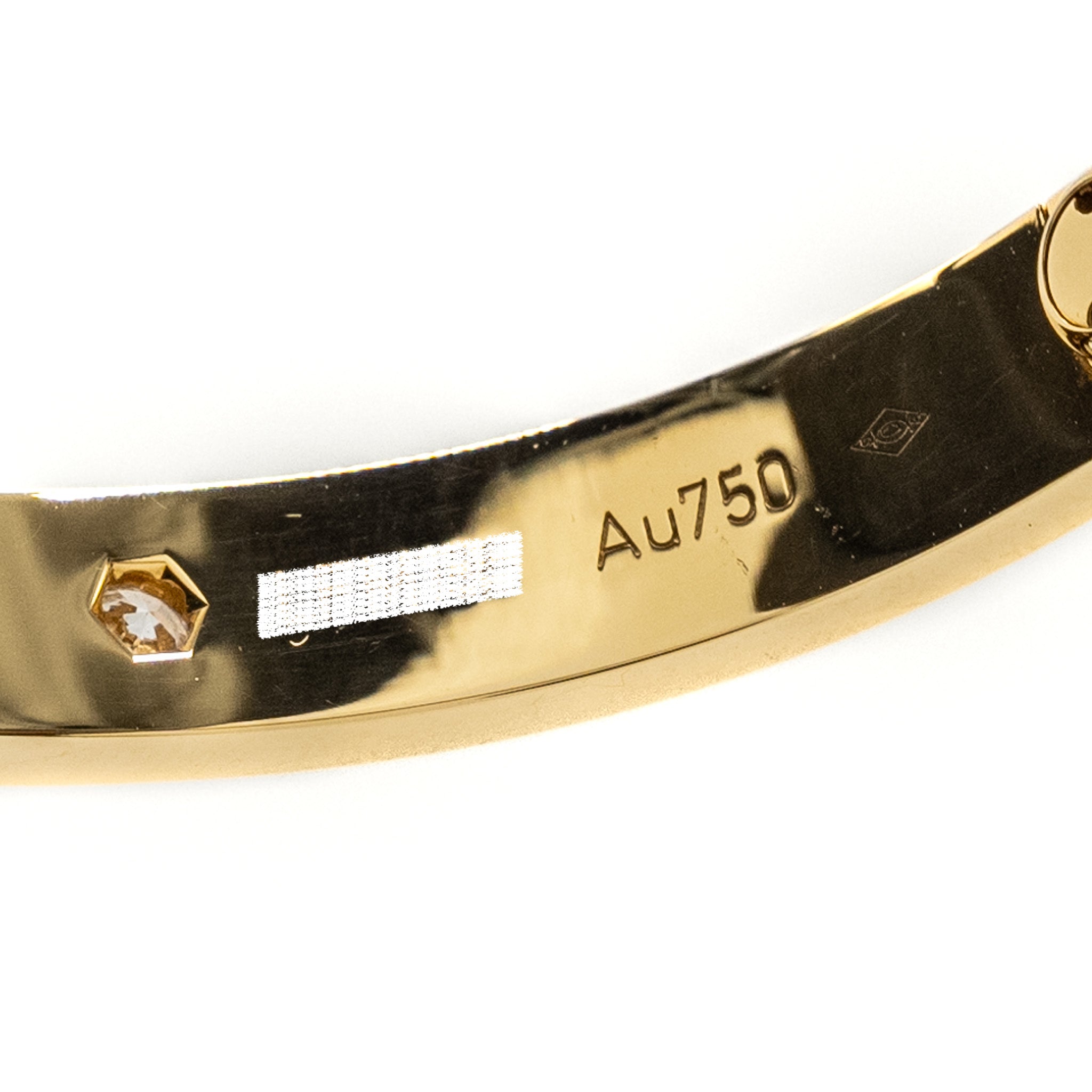 CARTIER LOVE BRACELET YELLOW GOLD 4 DIAMONDS