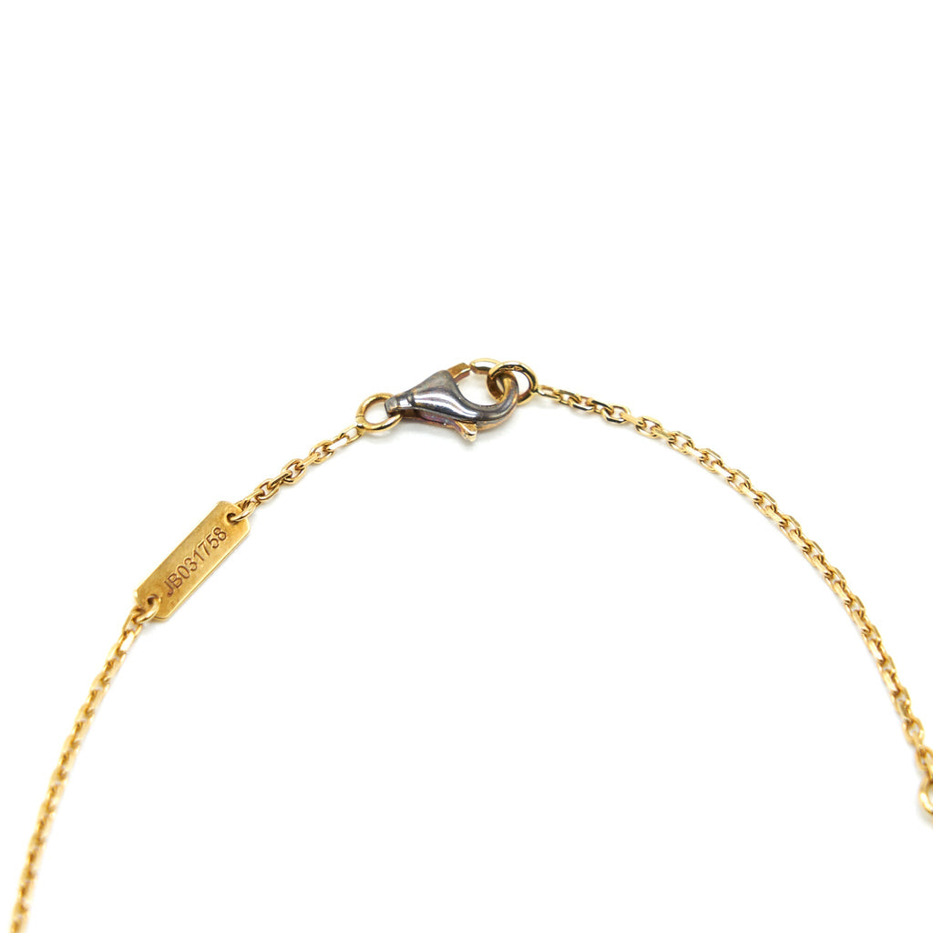 VAN CLEEF & ARPELS VINTAGE ALHAMBRA PENDANT YELLOW GOLD WHITE MOTHER OF PEARL