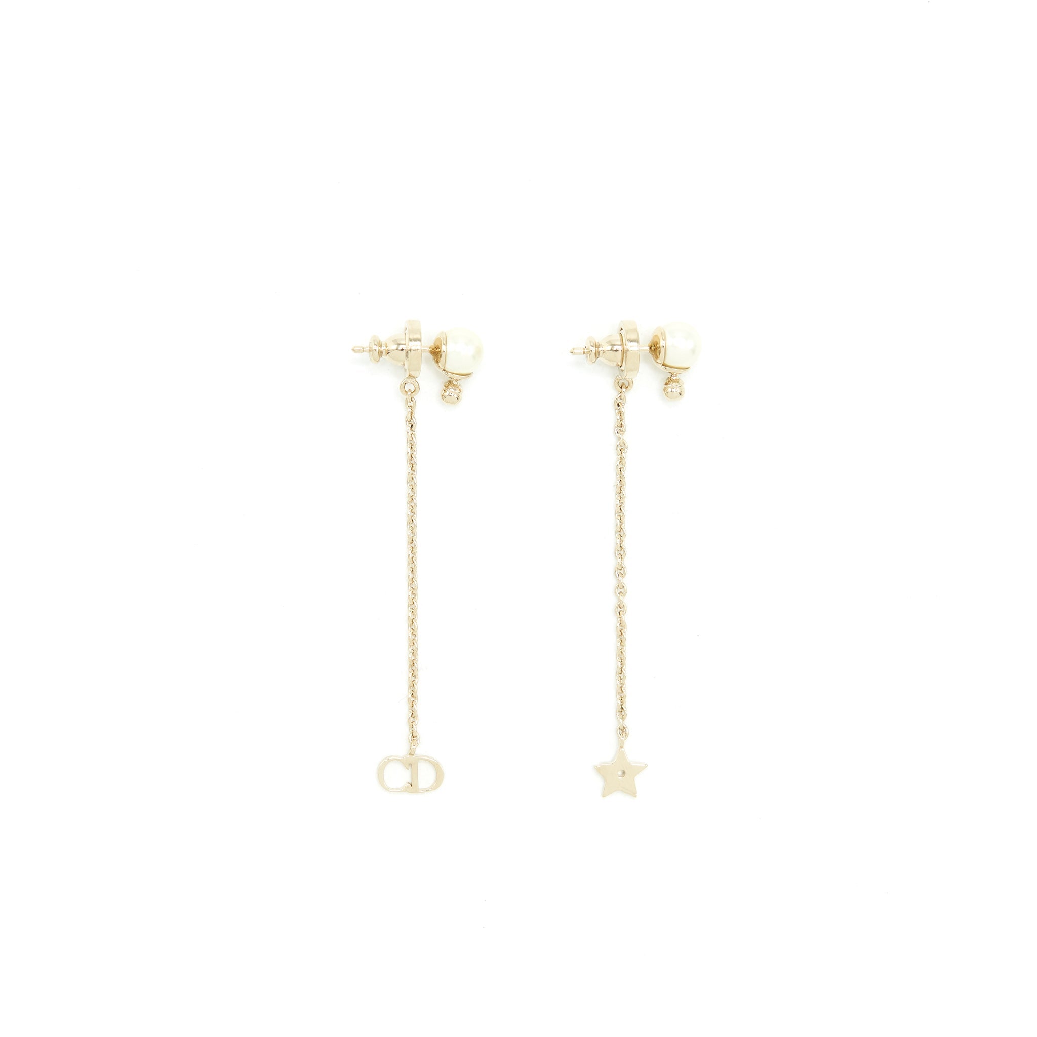 DIOR CD STAR PEARL DROP EARRING